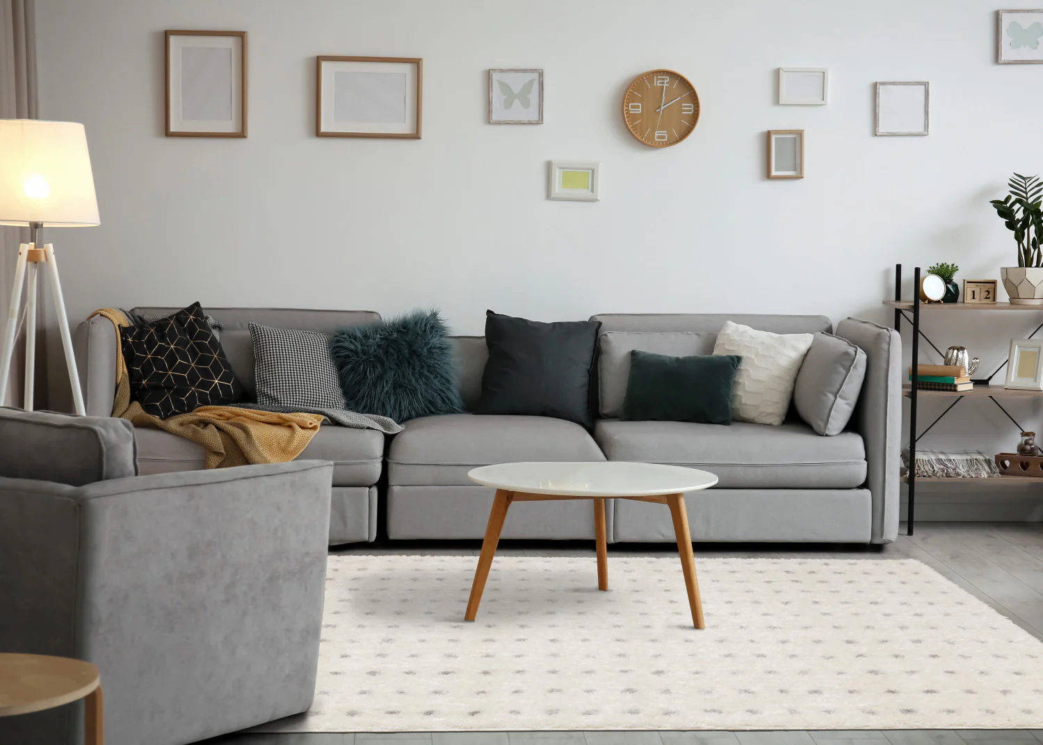 Palmer Casual Contemporary Speckled Area Rug - 7' X 10' - White/Grey - Image 3
