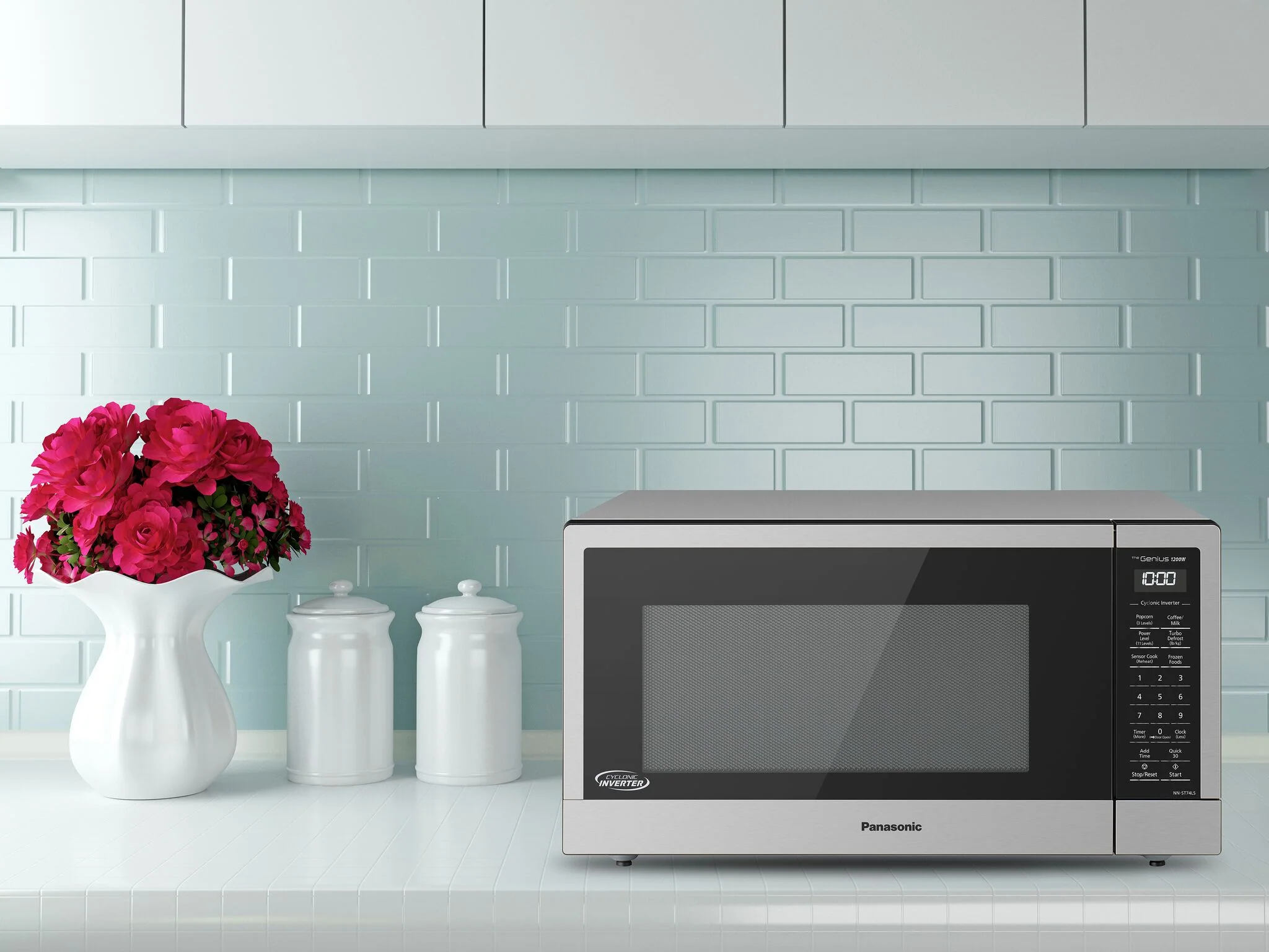 Panasonic Stainless Steel Countertop Microwave with Genius Sensor (1.6 Cu.Ft.) - NNST74LSC - Image 3