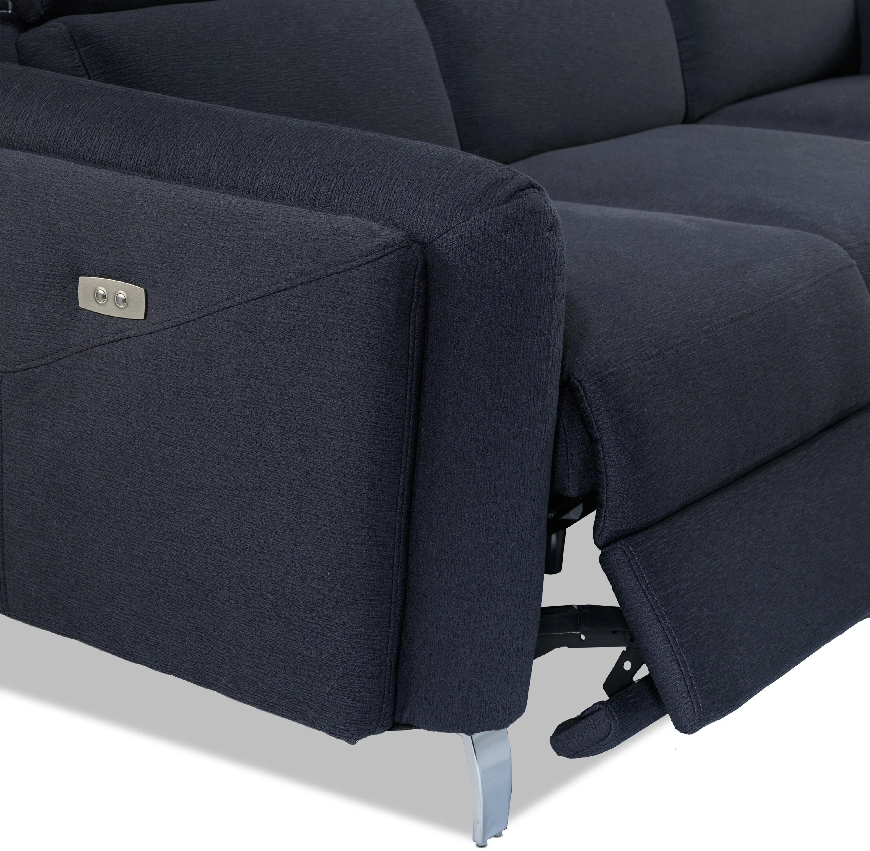 Paolina 3-Piece Power Reclining Sectional with Right-Facing Storage Chaise - Blue - Image 4