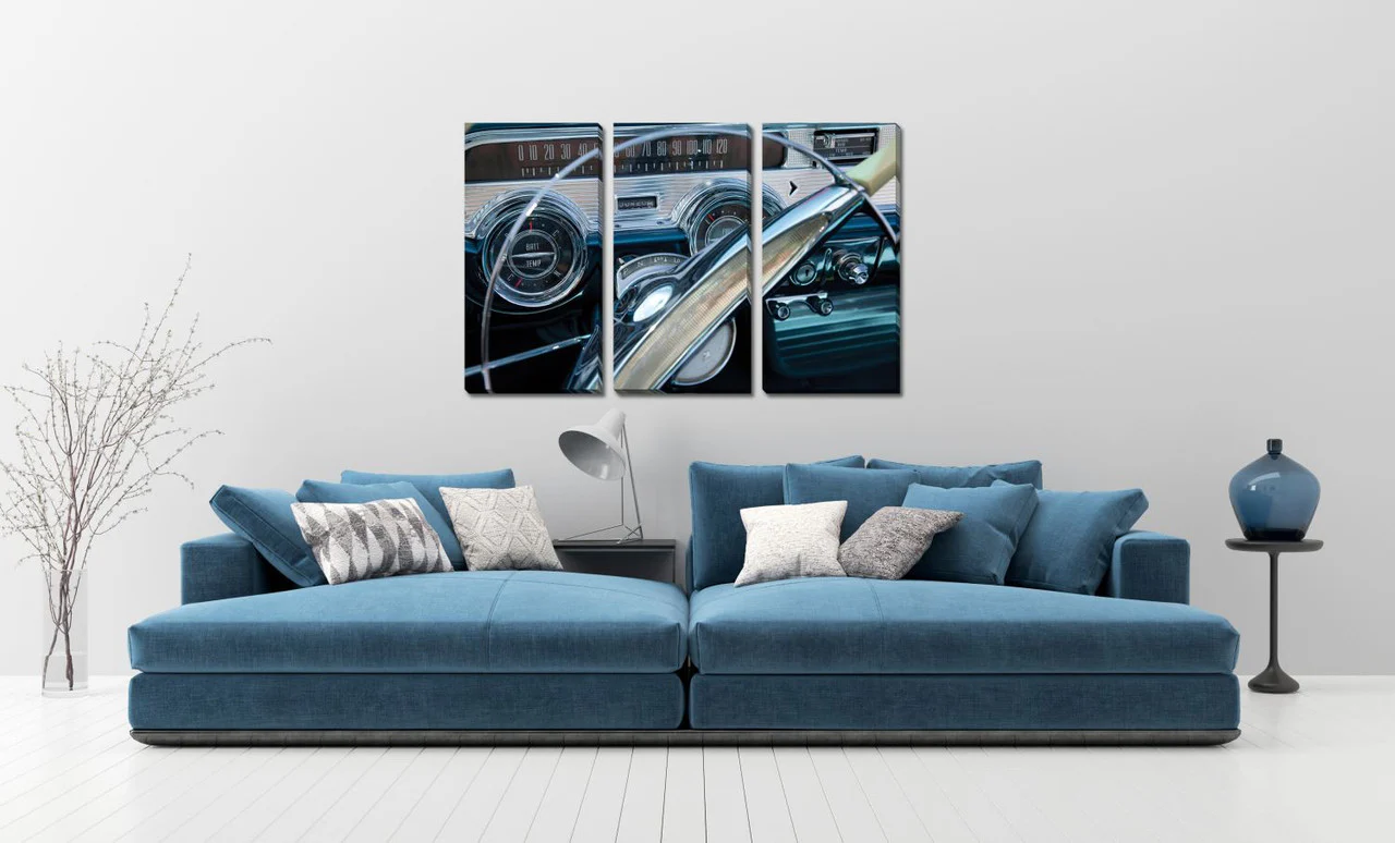 Parisian Wall Art - Blue - 45 X 30 - Set of 3 - Image 2
