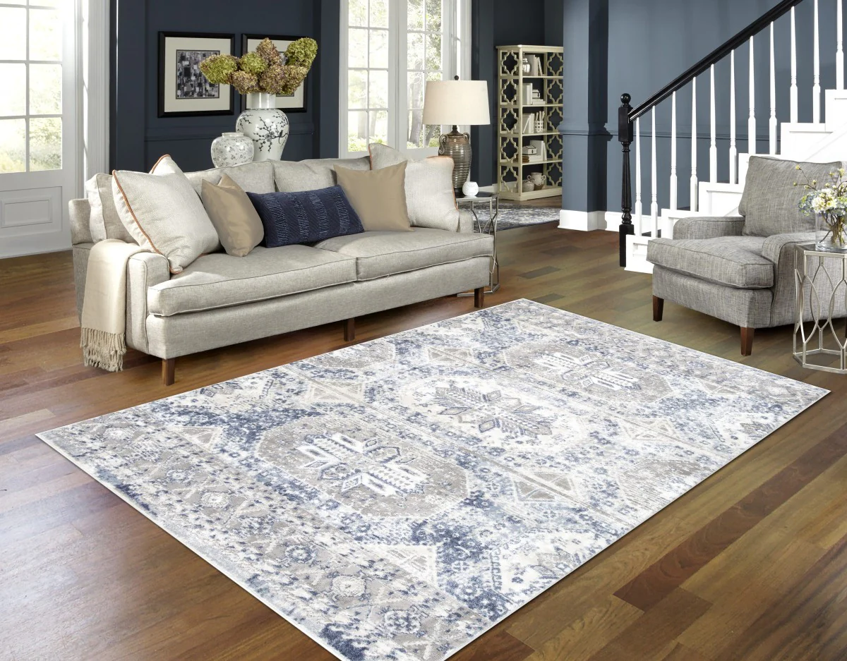 Parksdale 5' X 8' Area Rug - Grey/Blue - Image 2