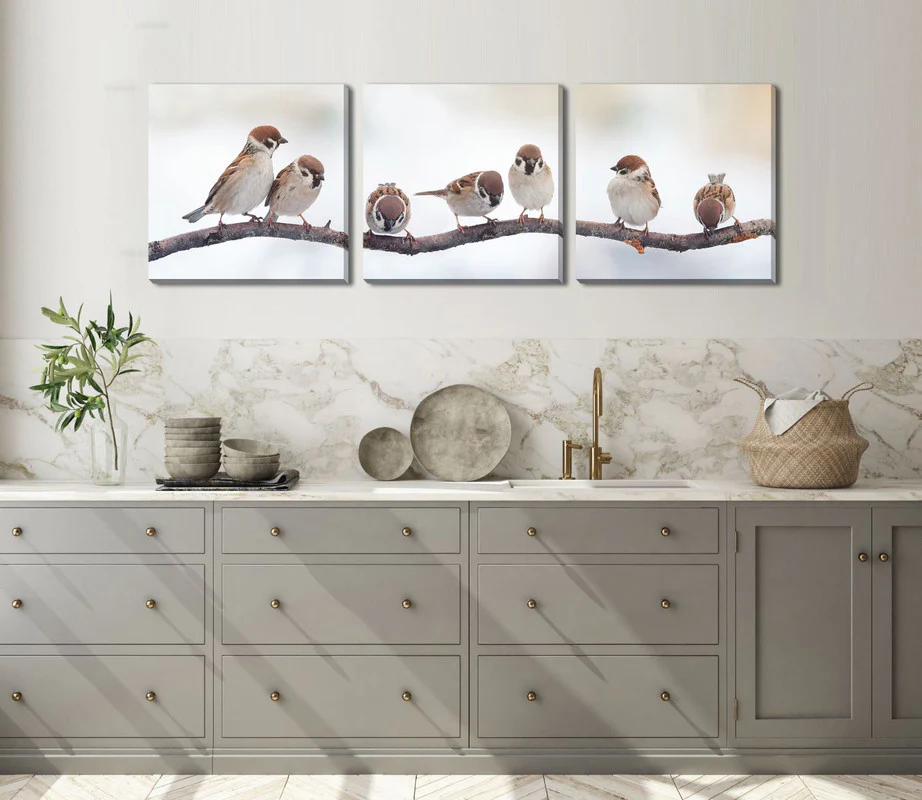 Pass it Along Wall Art - Light Brown - 60 X 20 - Set of 3 - Image 2