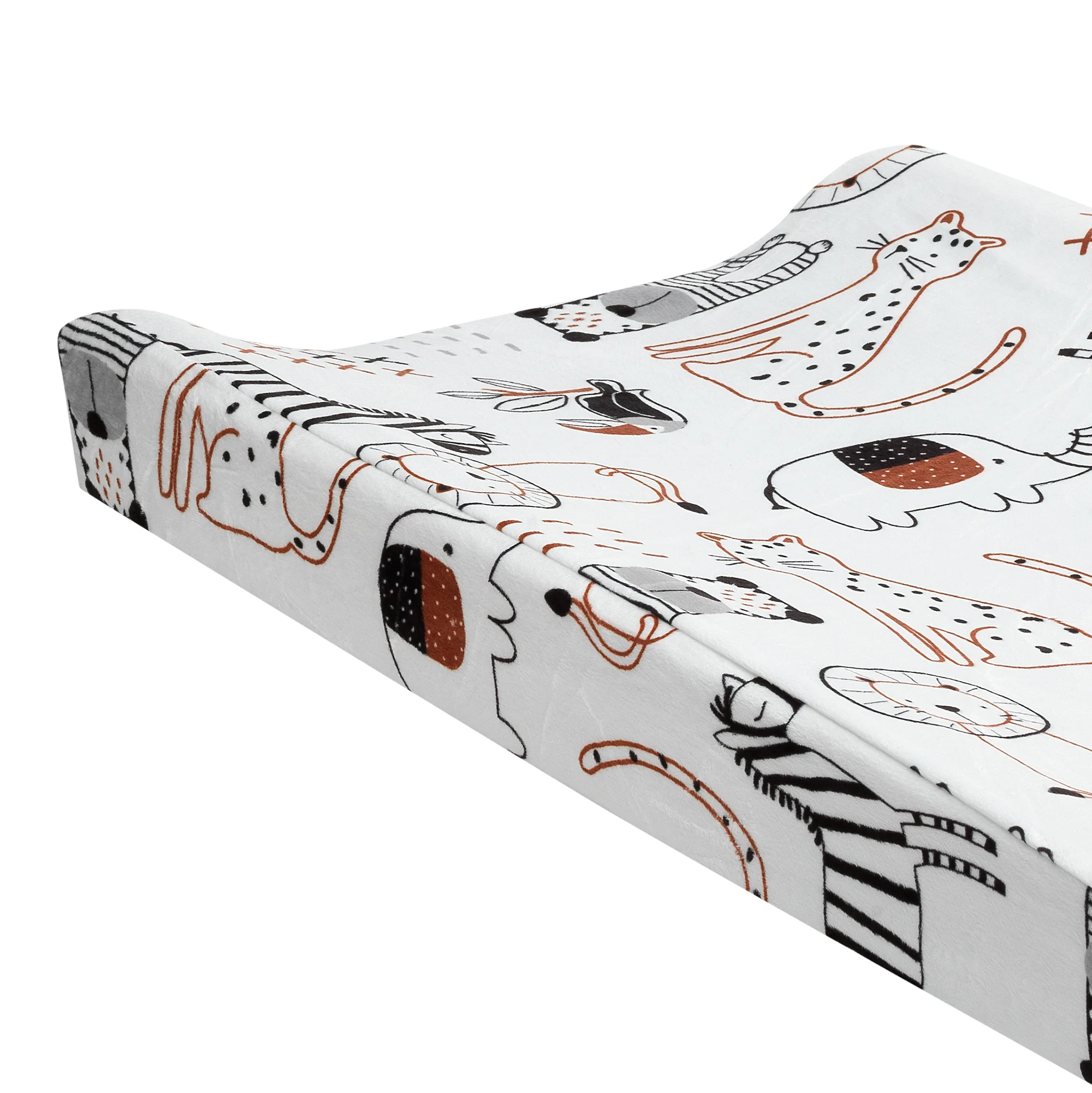 Patchwork Jungle Changing Pad Cover - Image 3