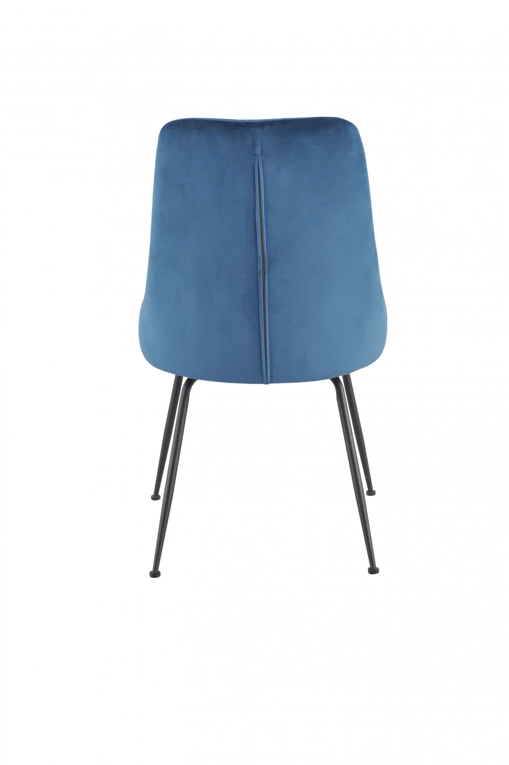 Peacock Velvet Dining Chair - Blue/Black - Set of Two - Image 6