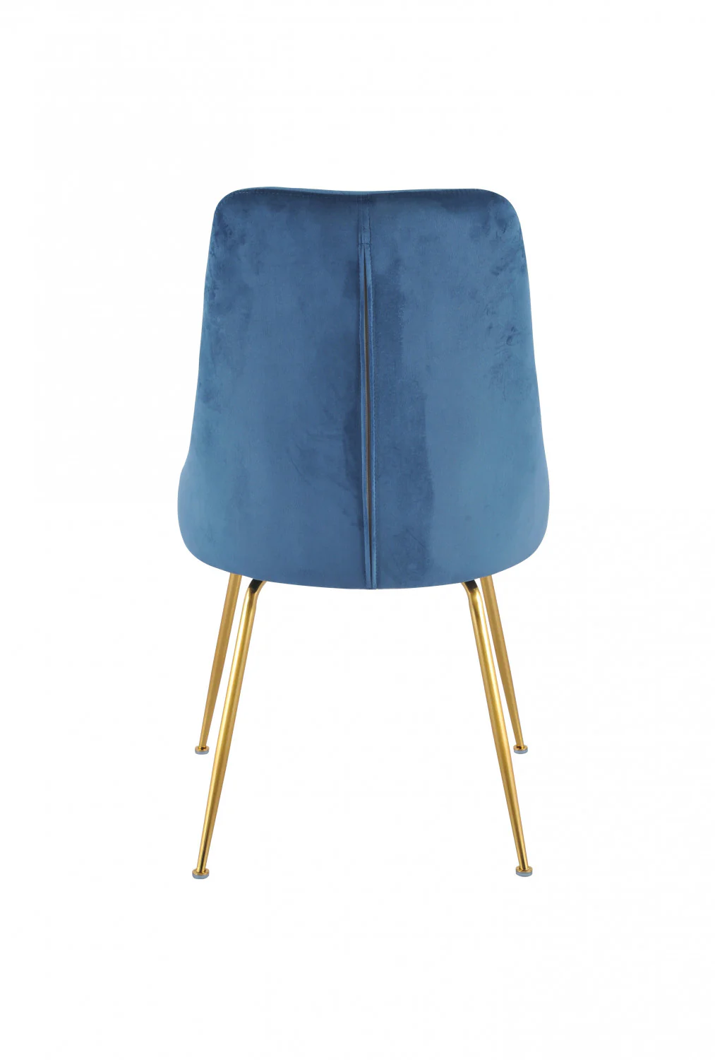 Peacock Velvet Dining Chair - Blue/Gold- Set of Two - Image 6