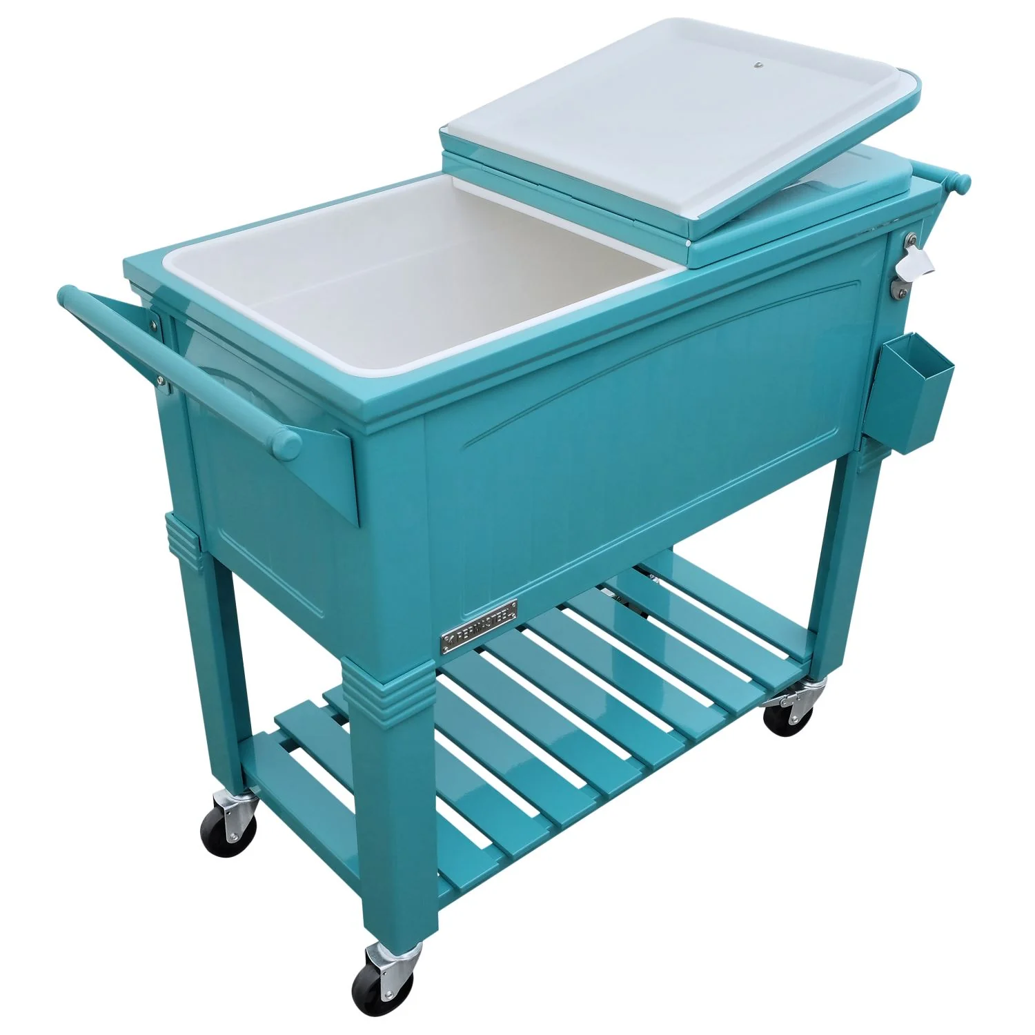 Permasteel 80Qt Furniture Style Patio Cooler - Teal - Image 6