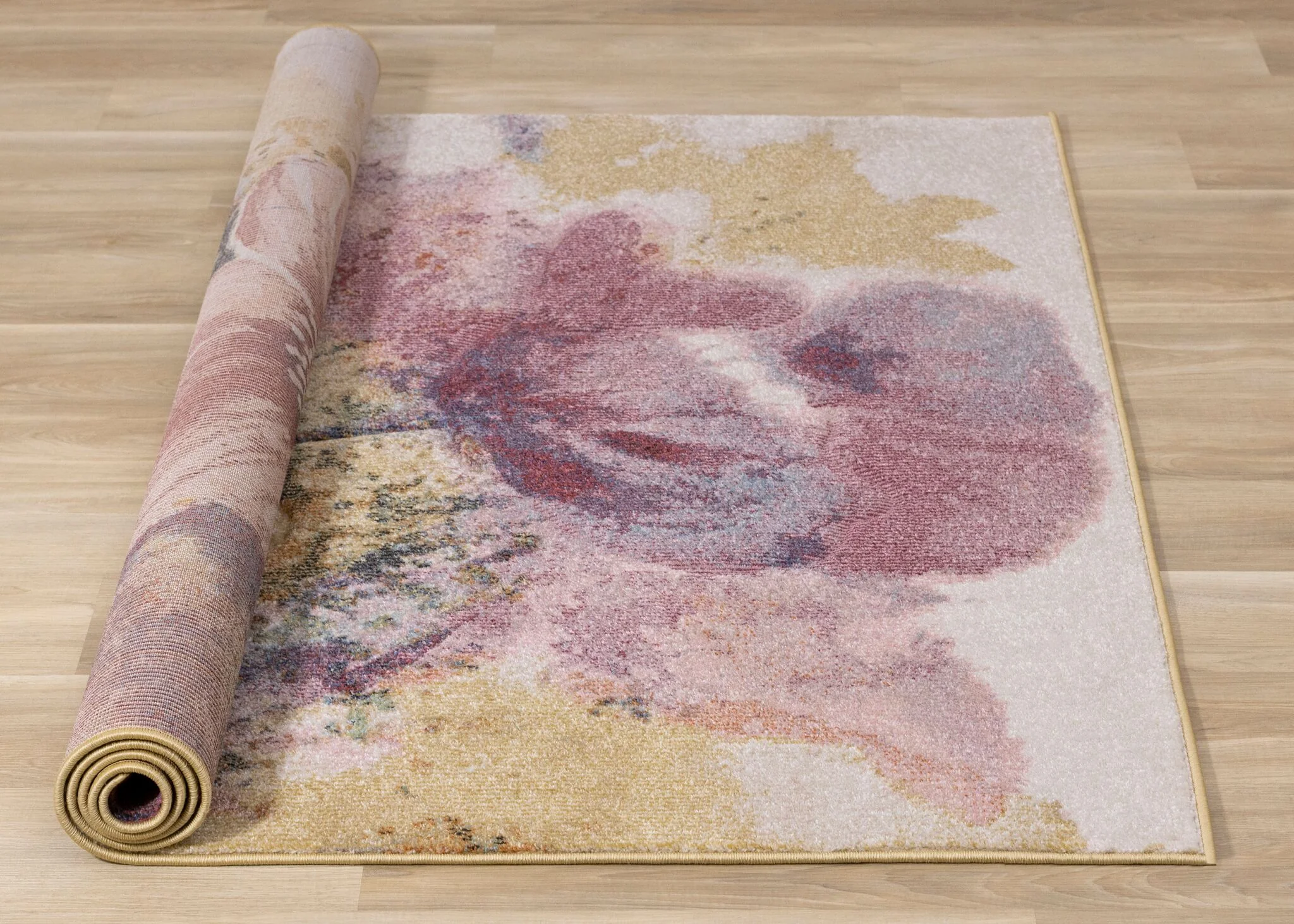 Petal Dreams 5'3" x 7'7" Poppy Design Area Rug - Pink, Blue, White, - Image 9