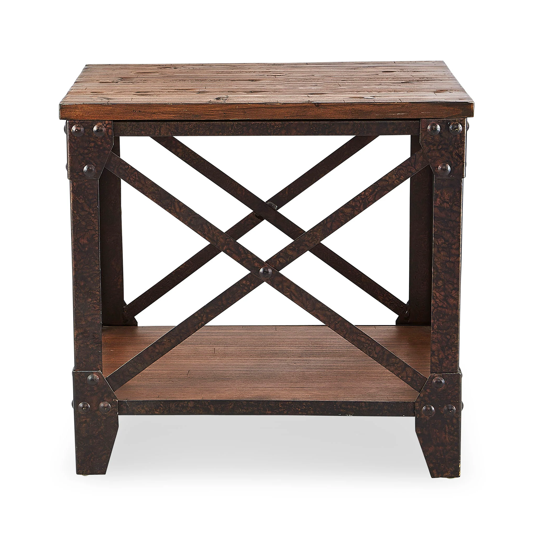 Pinebrook 18" End Table - Distressed Natural Pine - Image 3