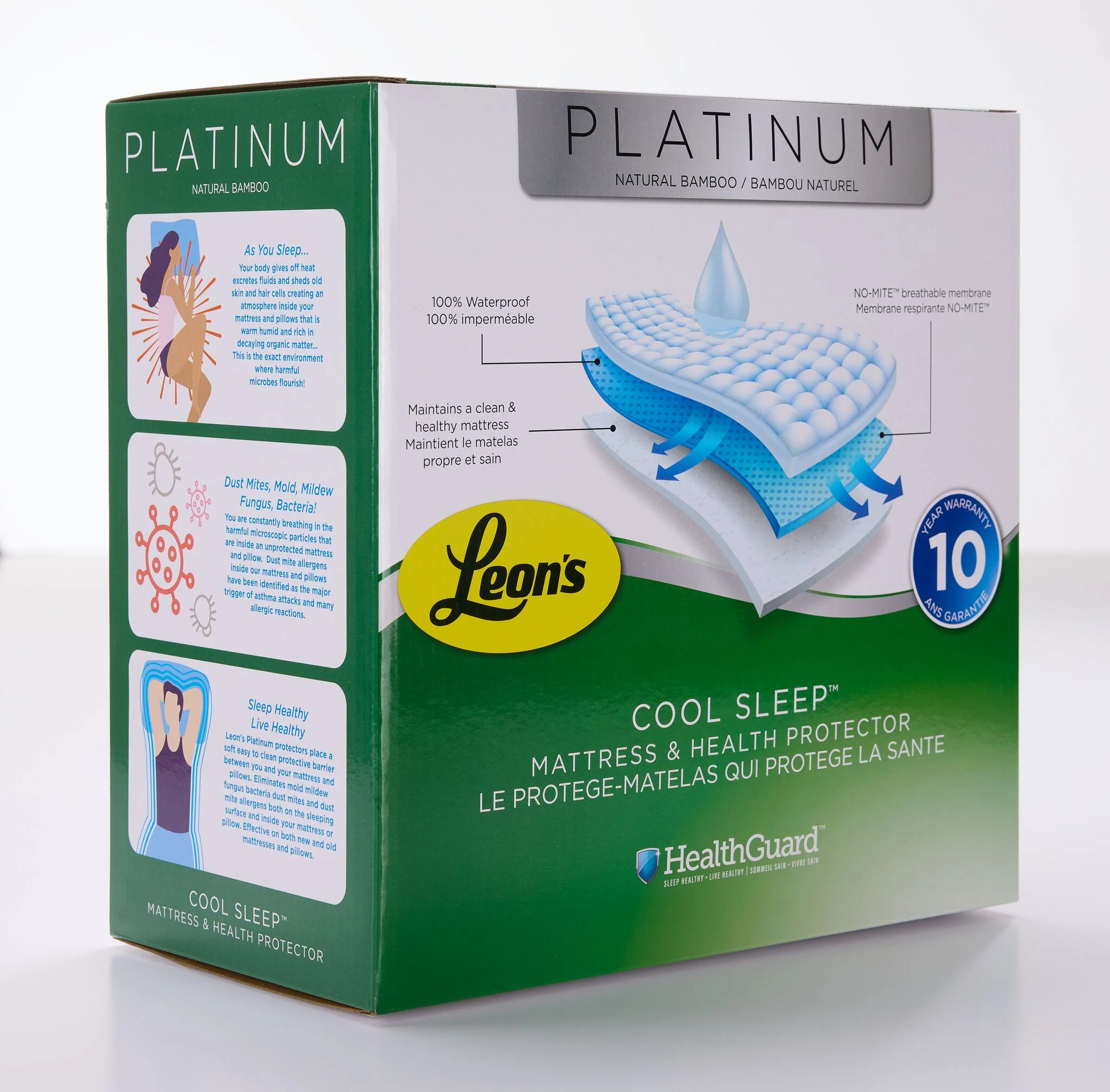Platinum Full Mattress Health Guard & Pillow Protectors - Bamboo - Image 4