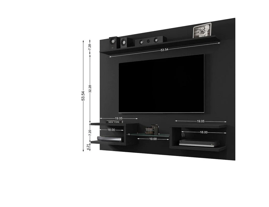 Shimla 64" Floating Entertainment Centre - Black - Image 8