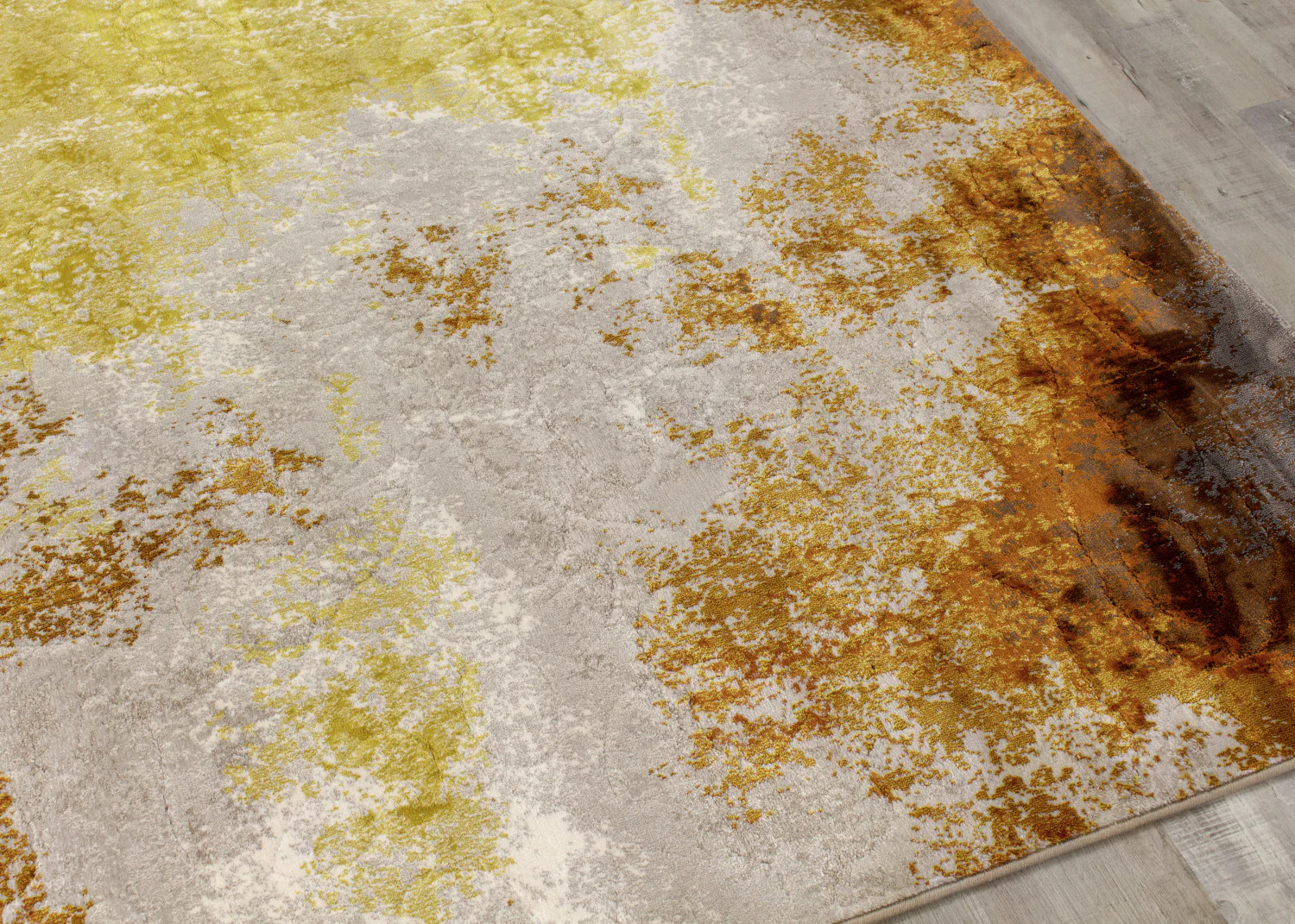 Pollo Distressed Abstract Area Rug - 5' X 8' Cream/Orange - Image 4