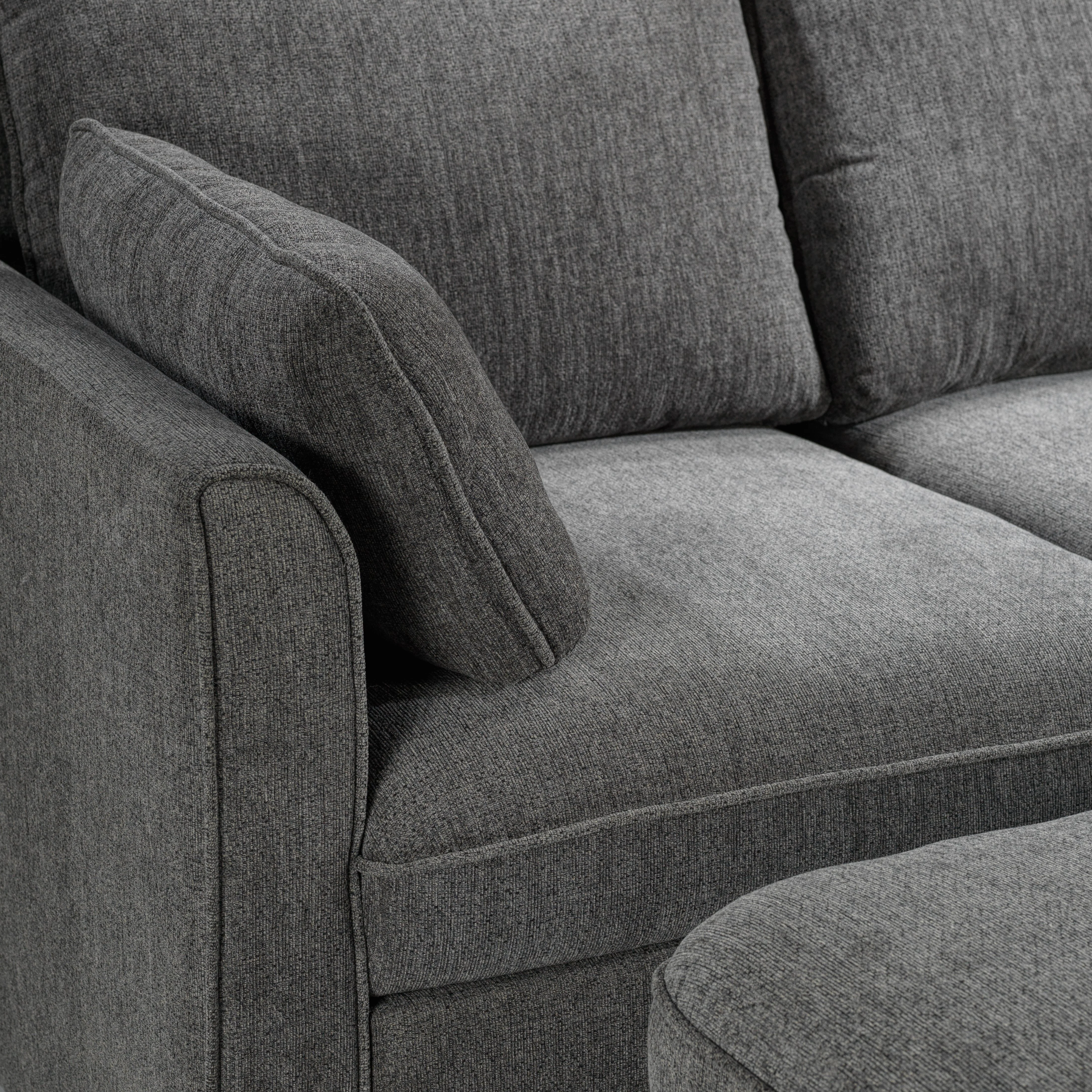 Portland 3-Piece Sectional with Right-Facing Pop-Up Bed - Grey - Image 13