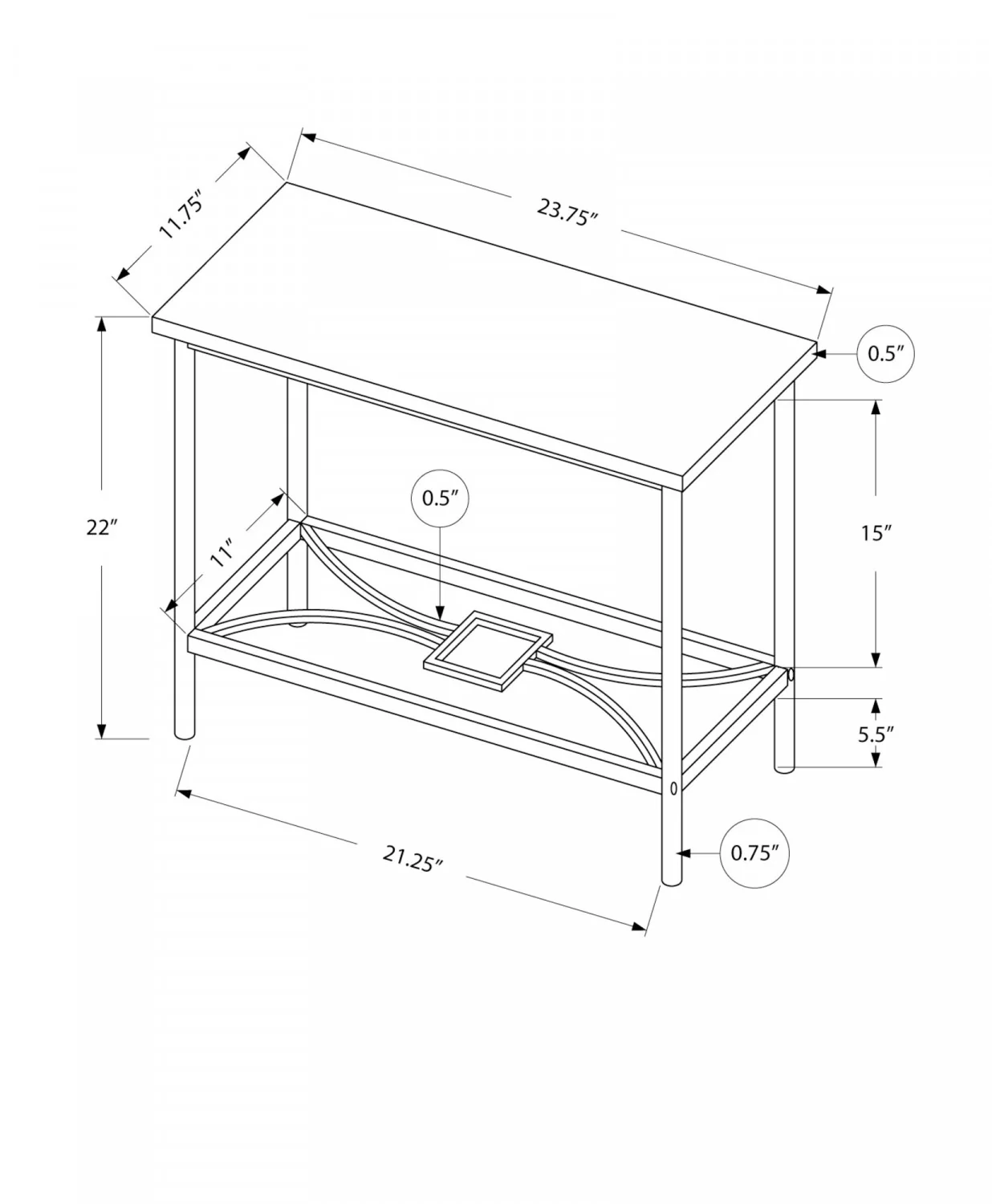 Prague Side Table - Taupe - Image 3