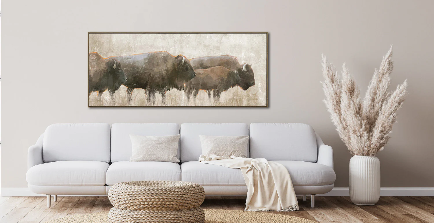 Prairie Giants Wall Art - Brown/Beige - 30 X 72 - Image 2