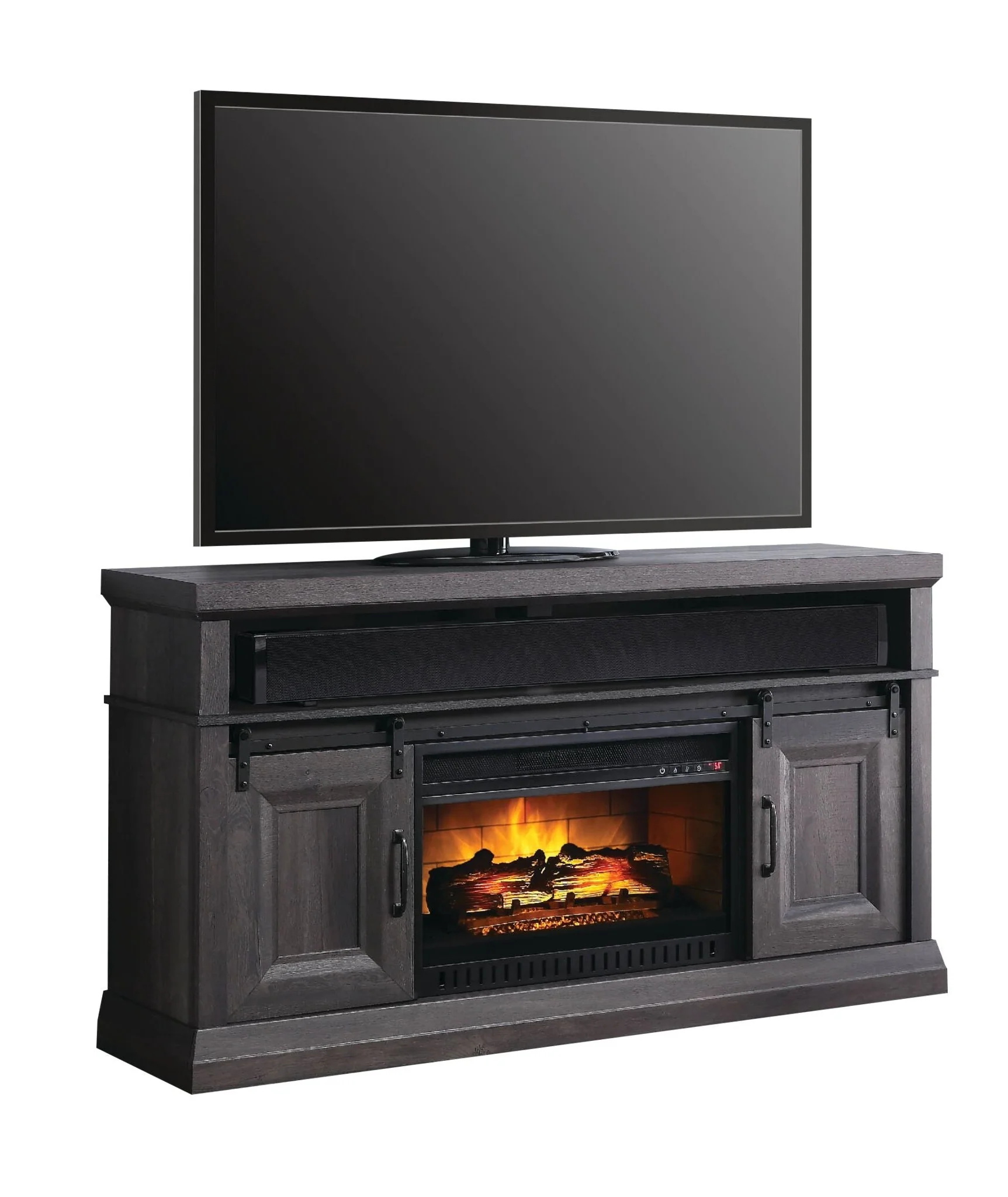Preston 59.75" Fireplace TV Stand - Charcoal - Image 6