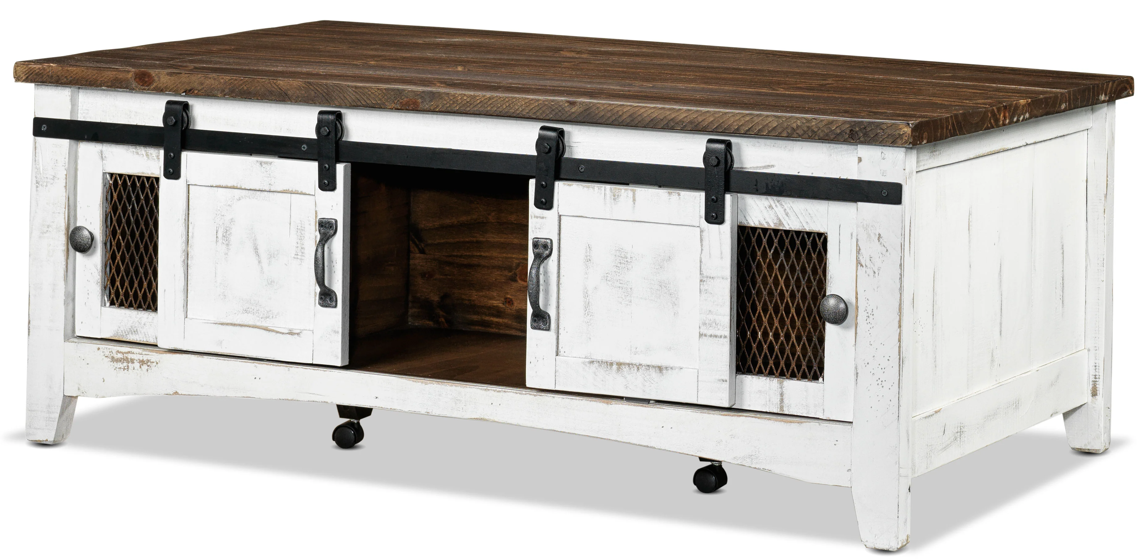 Pueblo Coffee Table and Two End Table Set - White - Image 2