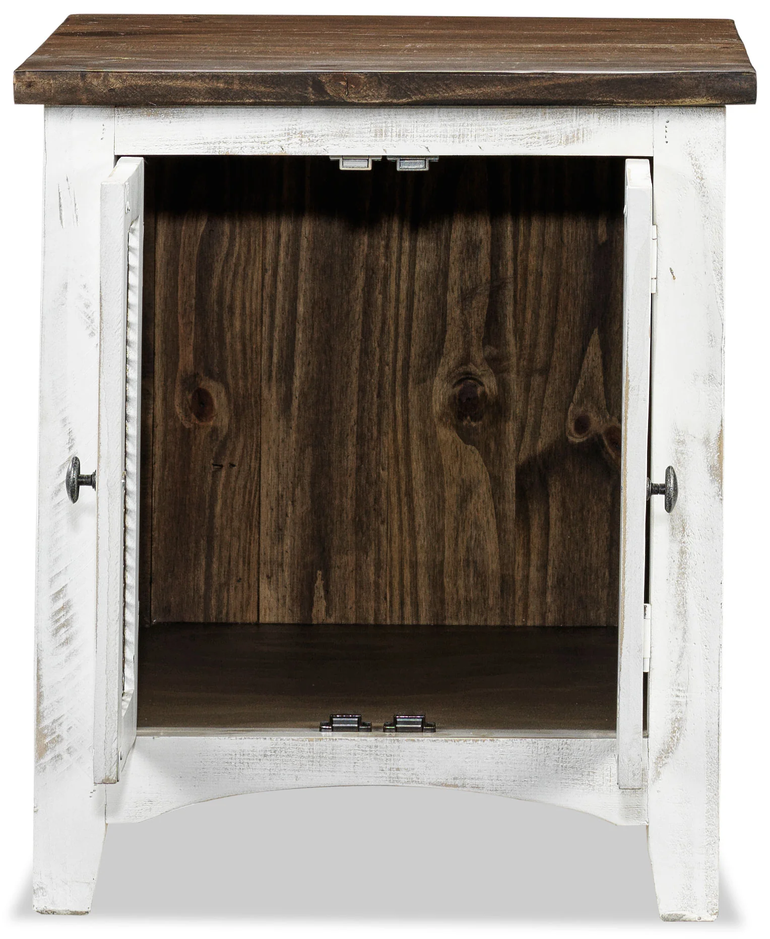 Pueblo 22.75" End Table - Weathered White - Image 4
