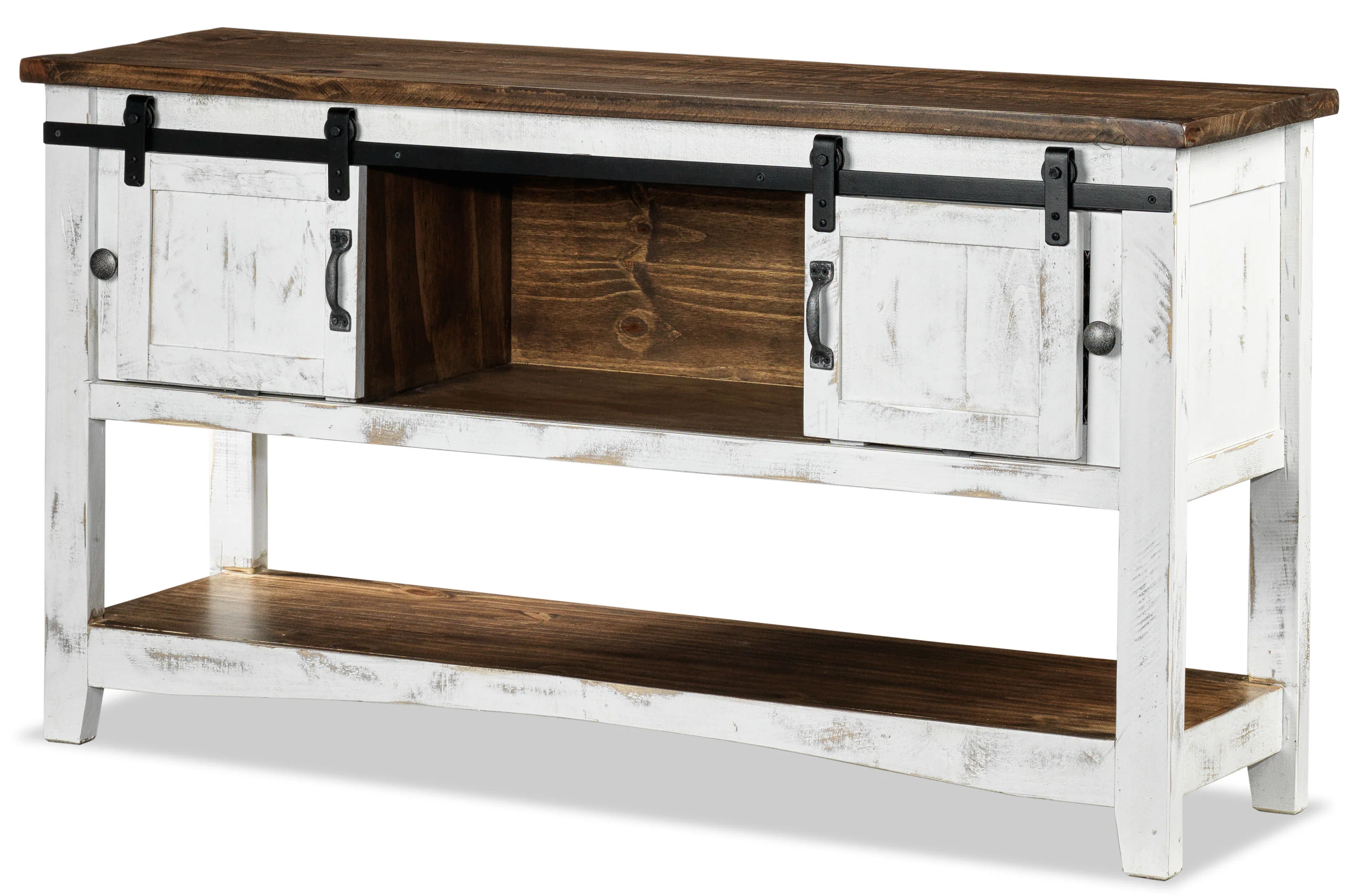 Pueblo 55" Sofa Table - Weathered White - Image 4