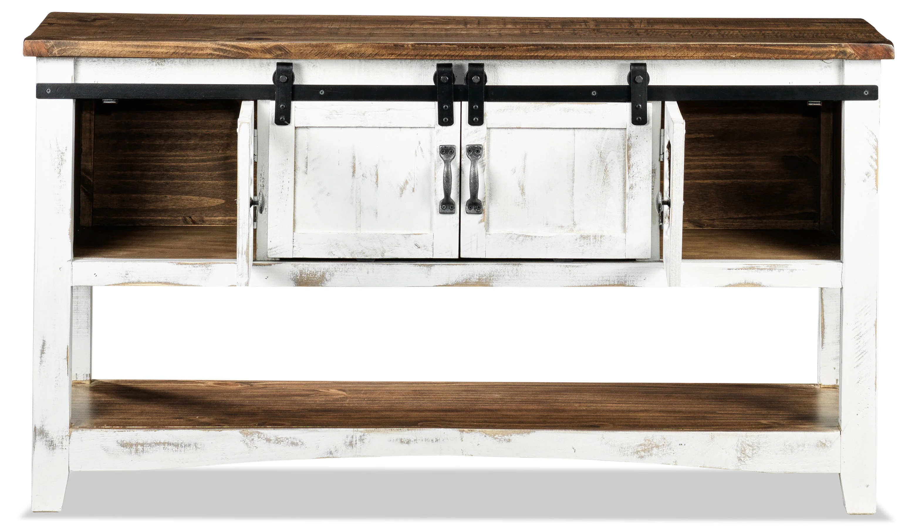 Pueblo 55" Sofa Table - Weathered White - Image 7
