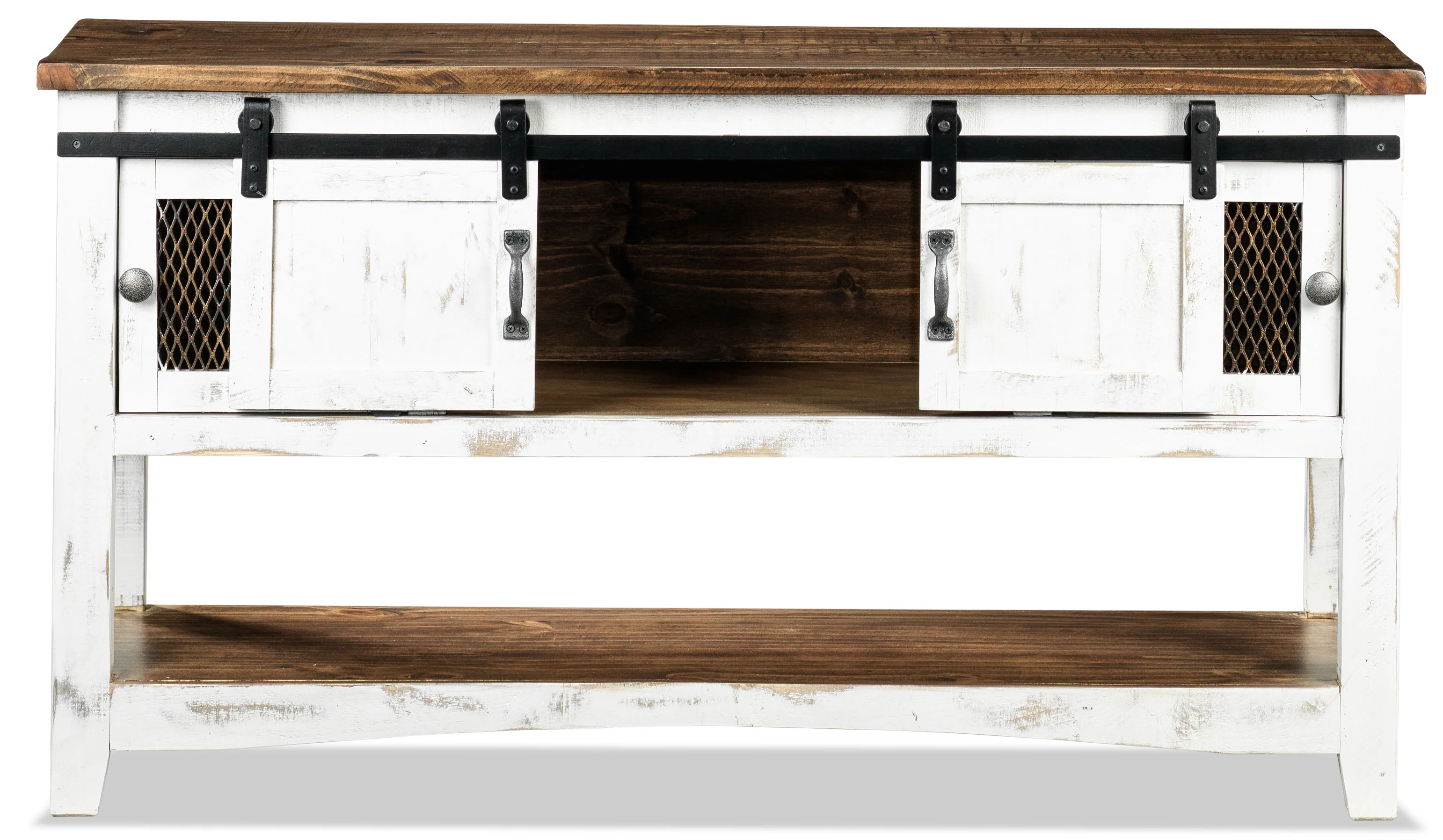 Pueblo 55" Sofa Table - Weathered White - Image 8