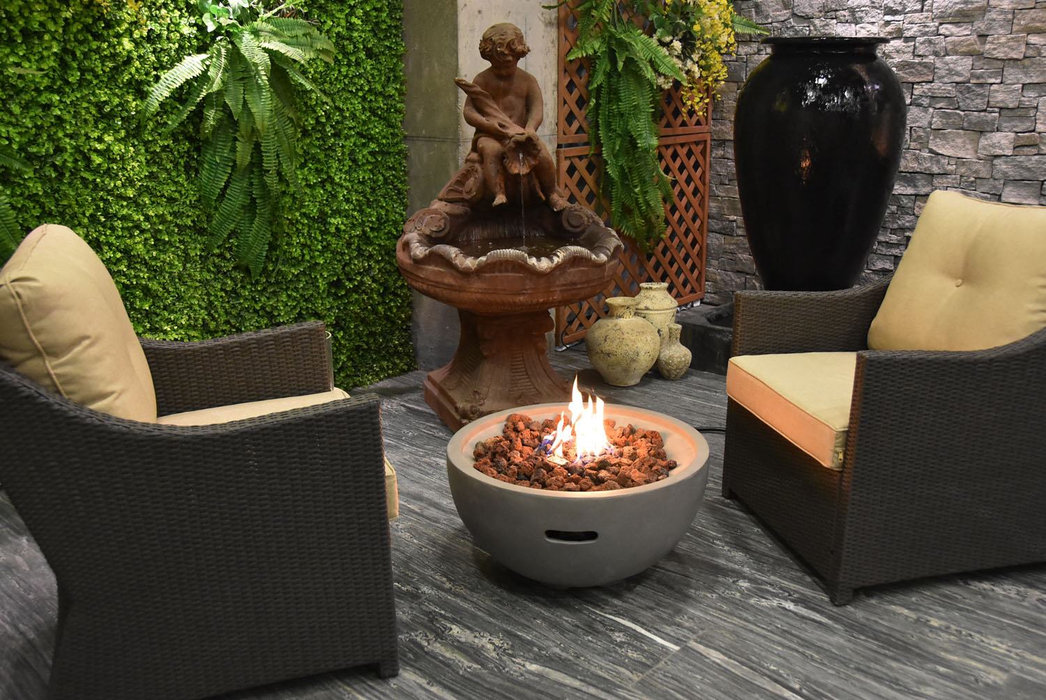 Puuoo Concrete Lava Fire Table (Modena) – Natural Gas - Image 5
