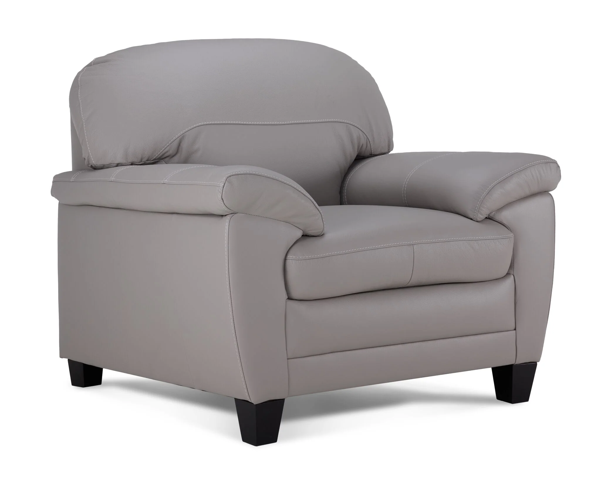Raphael Leather Chair - Cloud Grey - Image 2