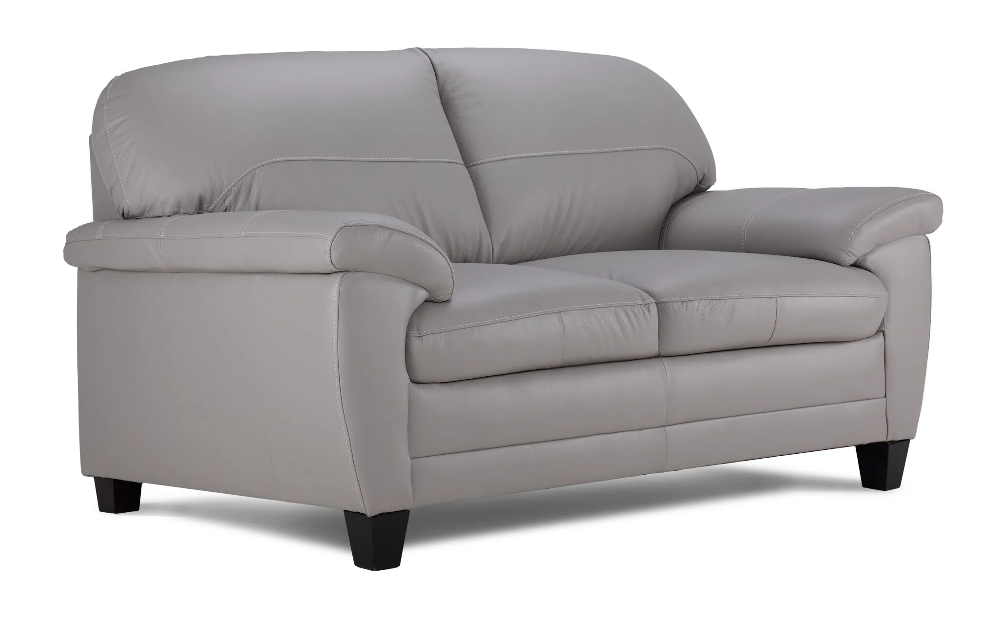 Raphael Leather Sofa, Loveseat and Chair Set - Cloud Grey - Image 3