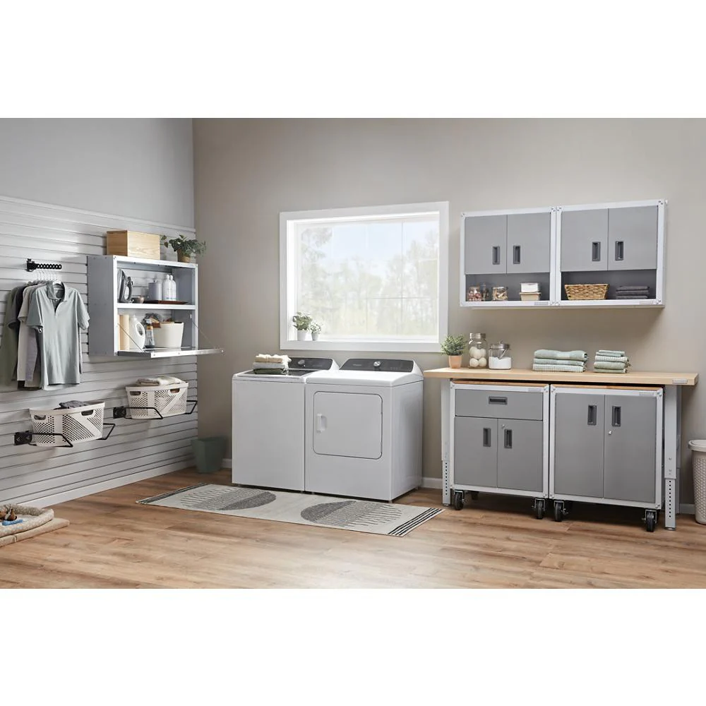 Ready-to-assemble 3/4 Door Wall Gearbox - Gray Slate Storage Solution - Image 3