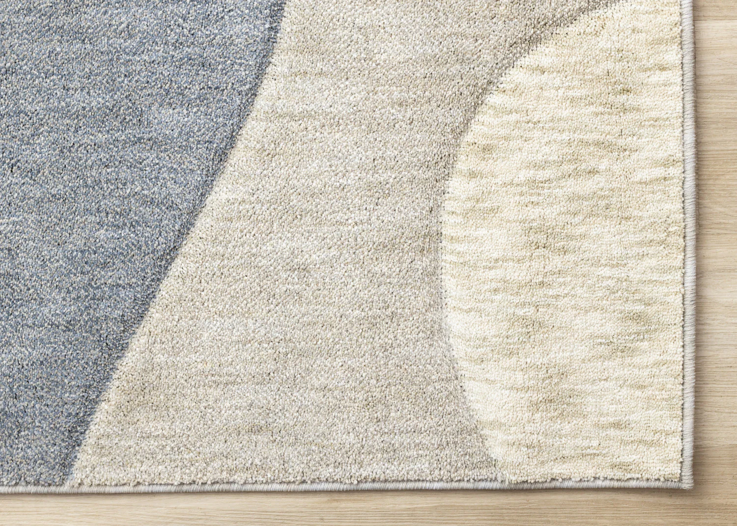 Recycled Polyester Modern Teardrop Area Rug - 5' X 8' - Blue/Grey - Image 5