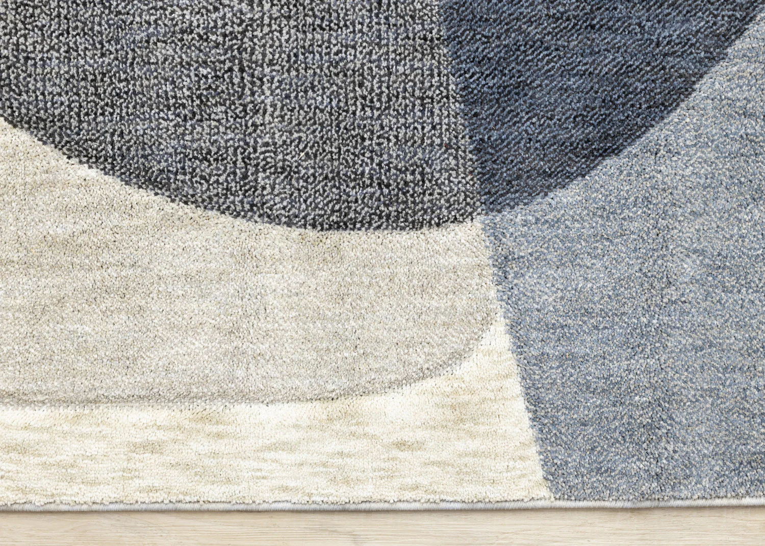 Recycled Polyester Modern Teardrop Area Rug - 5' X 8' - Blue/Grey - Image 8