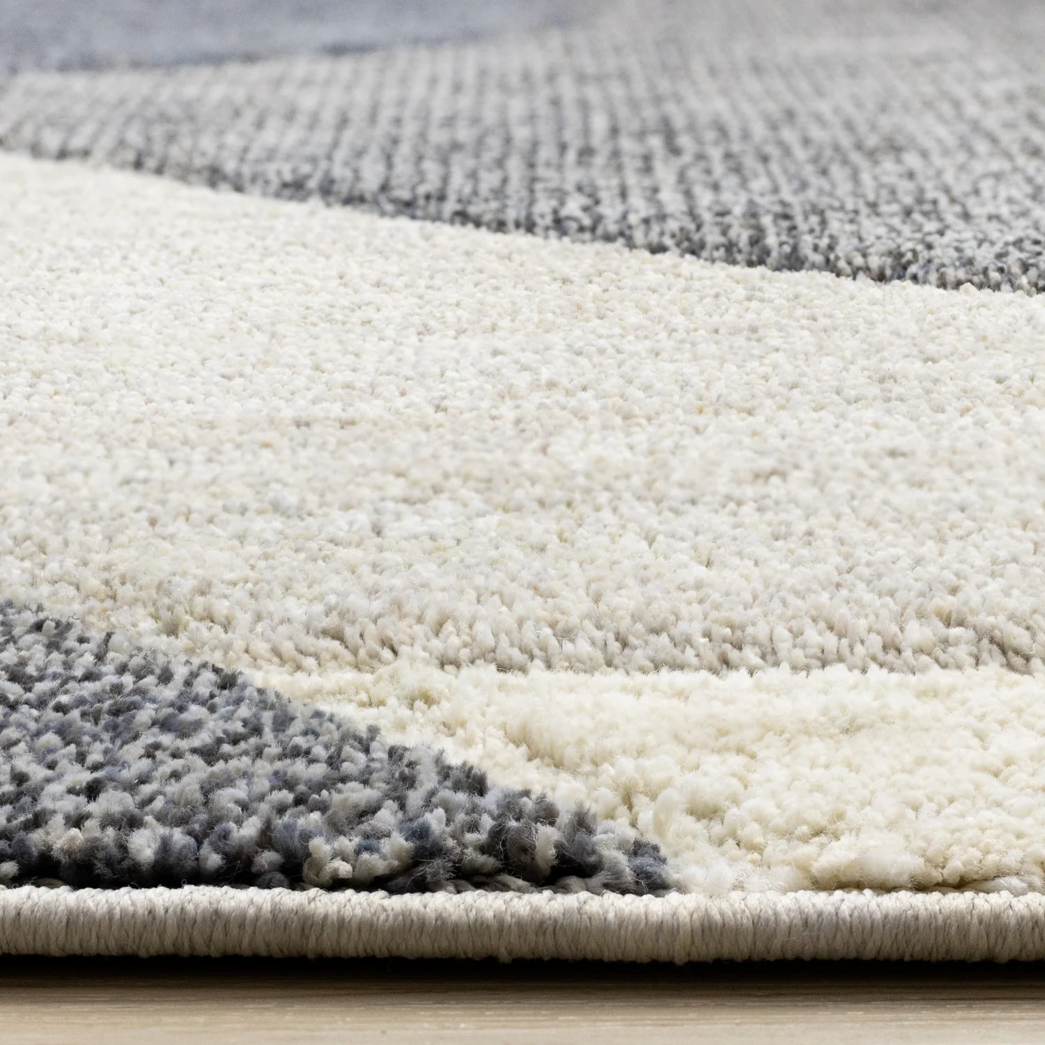 Recycled Polyester Modern Teardrop Area Rug - 8' X 11' - Blue/Grey - Image 5