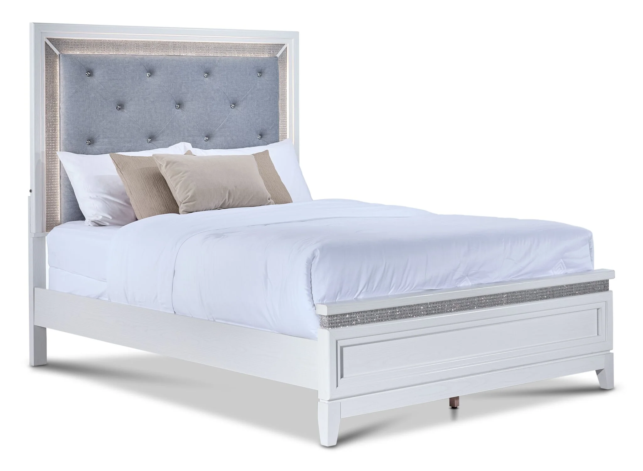 Reflections 3 - Piece King Bed - White - Image 3