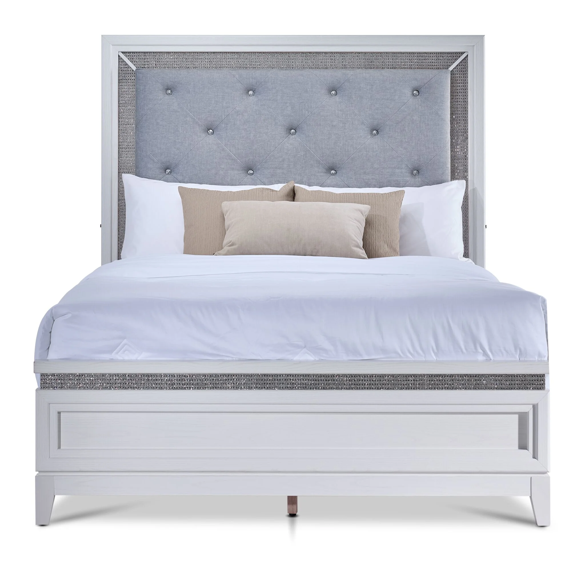 Reflections 3 - Piece Queen Bed - White - Image 2