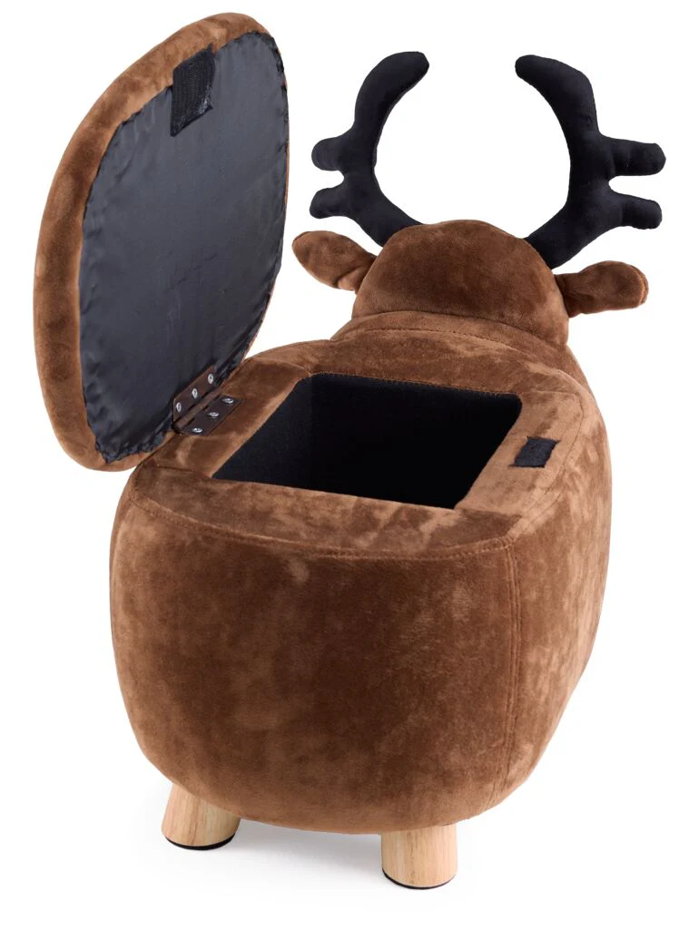 Reindeer Storage Ottoman - Brown - Image 3