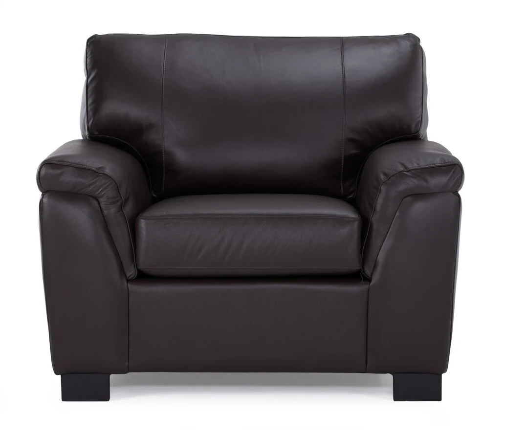 Reynolds Leather Chair - Coffee - Image 2