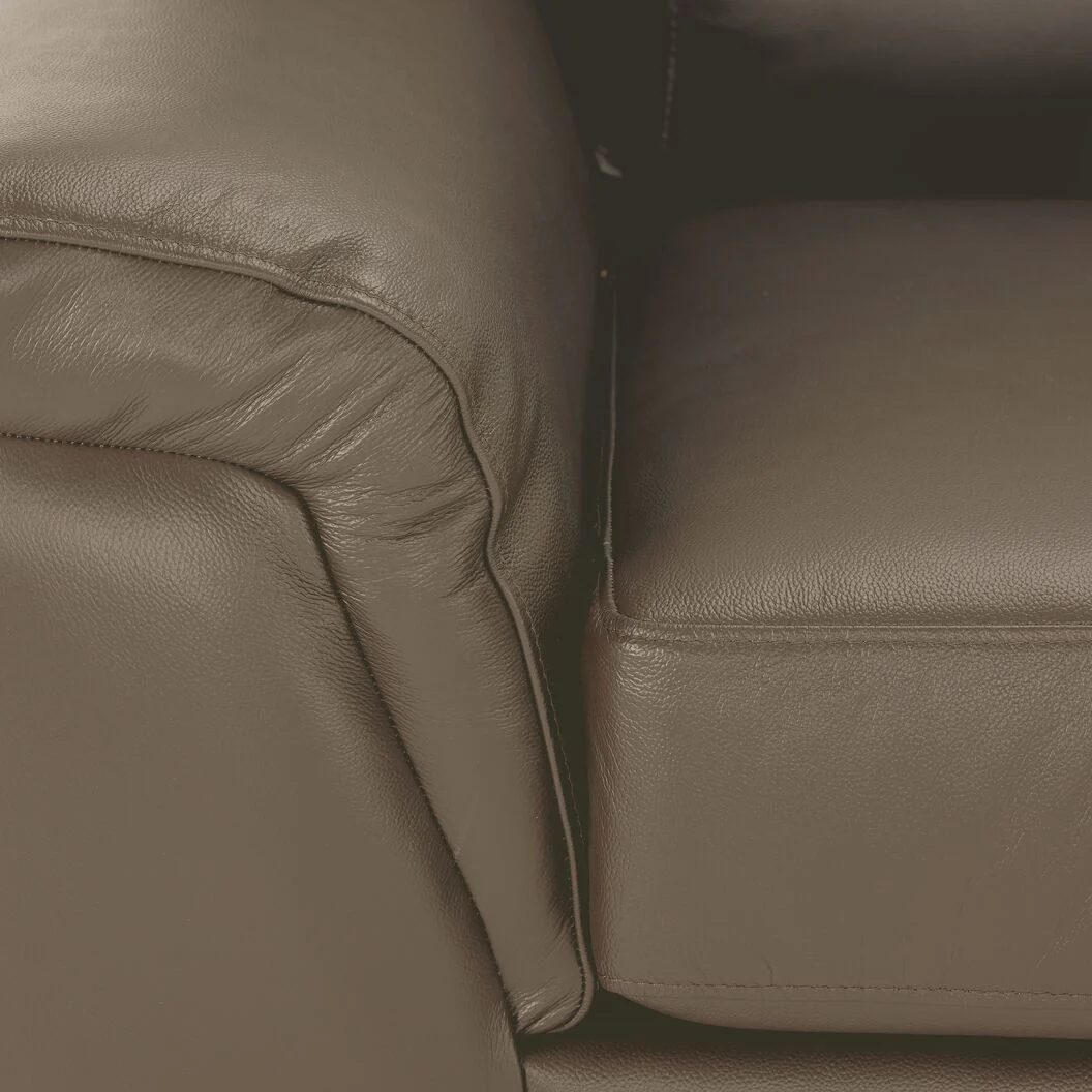 Reynolds Leather Chair - Grey - Image 3