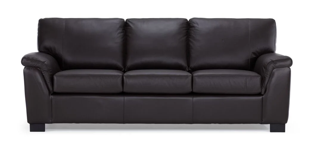 Reynolds Leather Sofa - Coffee - Image 3