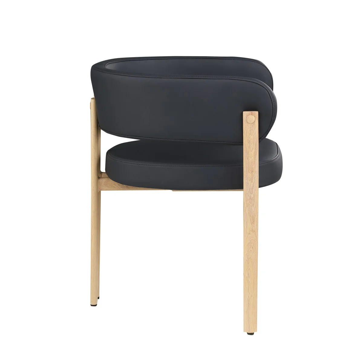 Rhett Dining Chair - Black/Oak - Set of Two - Image 4