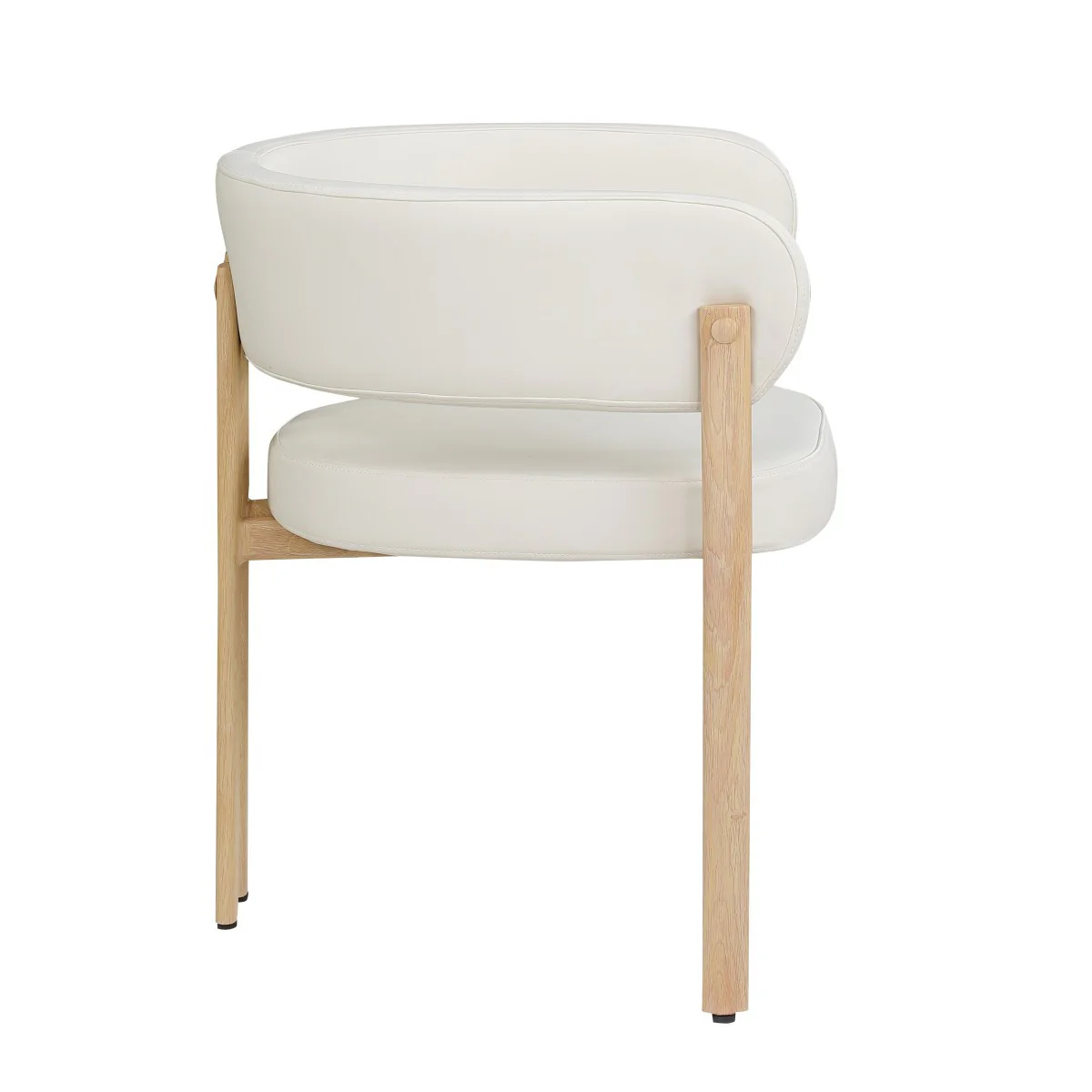 Rhett Dining Chair - Cream/Oak - Set of Two - Image 4
