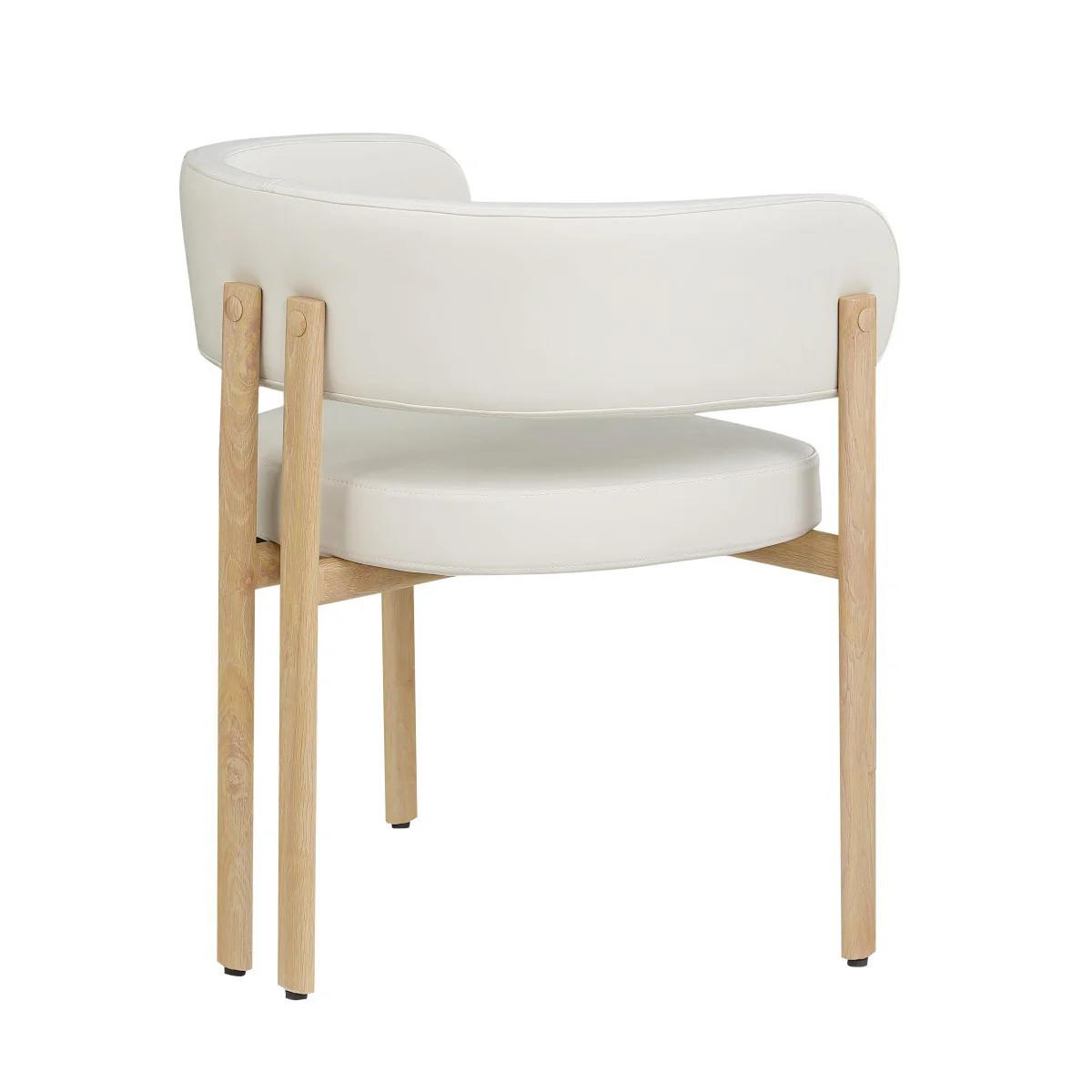 Rhett Dining Chair - Cream/Oak - Set of Two - Image 5