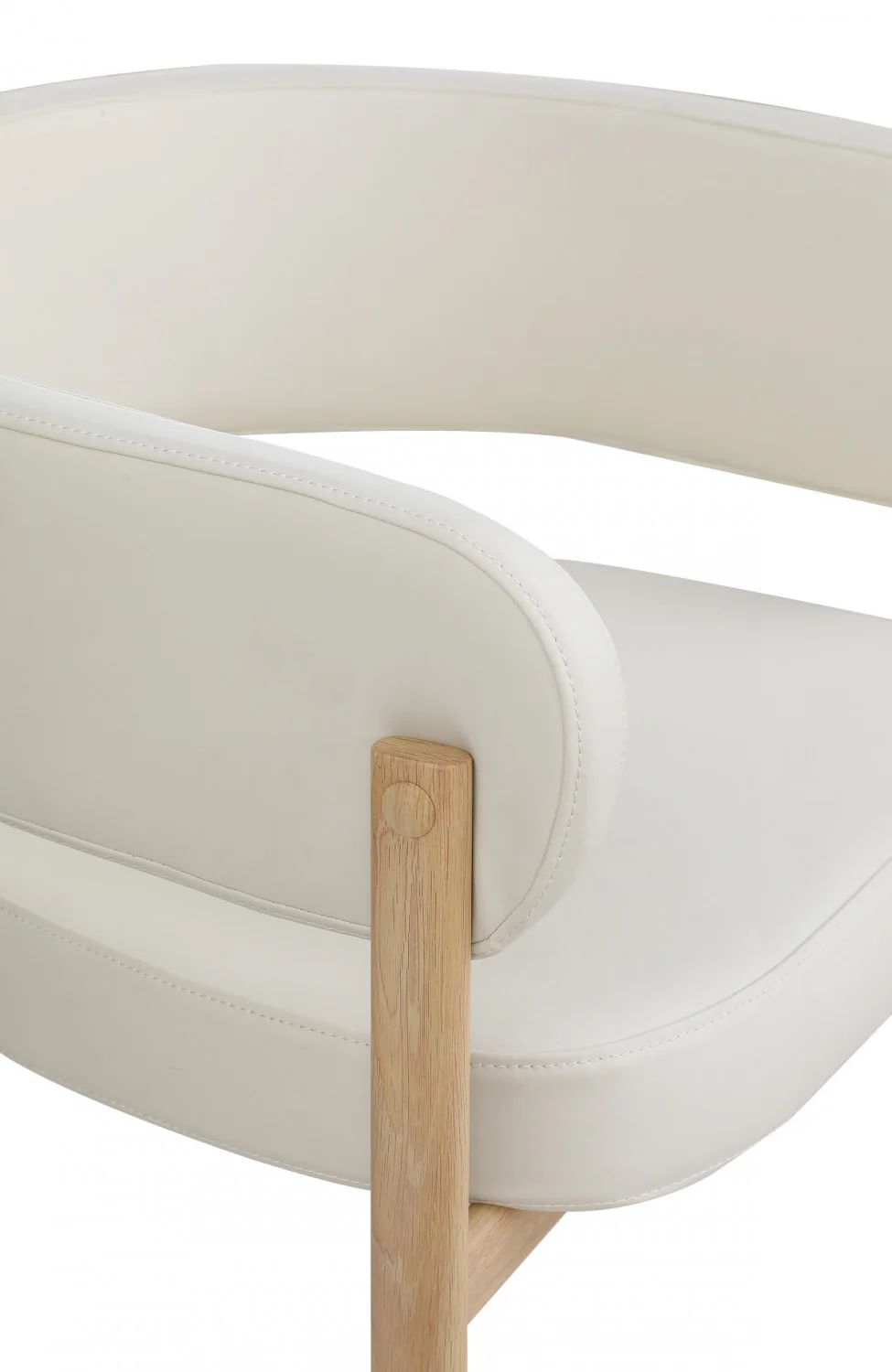 Rhett Dining Chair - Cream/Oak - Set of Two - Image 7