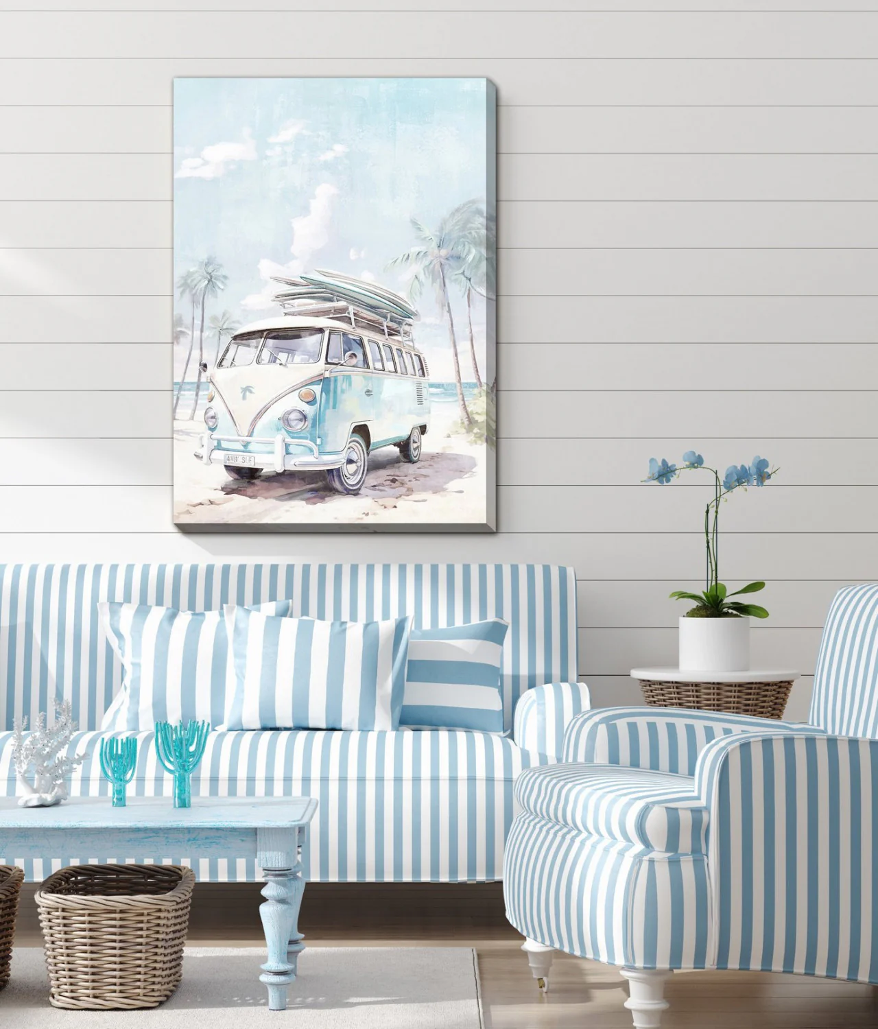 Roadtrip Wall Art - White/Blue - 36 X 24 - Image 2