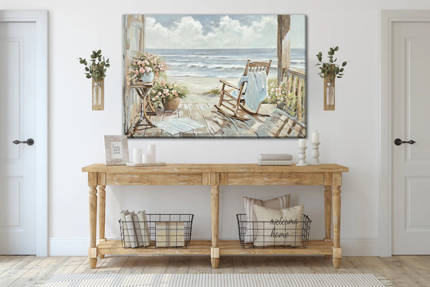 Rocking by the Sea Wall Art - Blue/Beige - 30 X 45 - Image 2