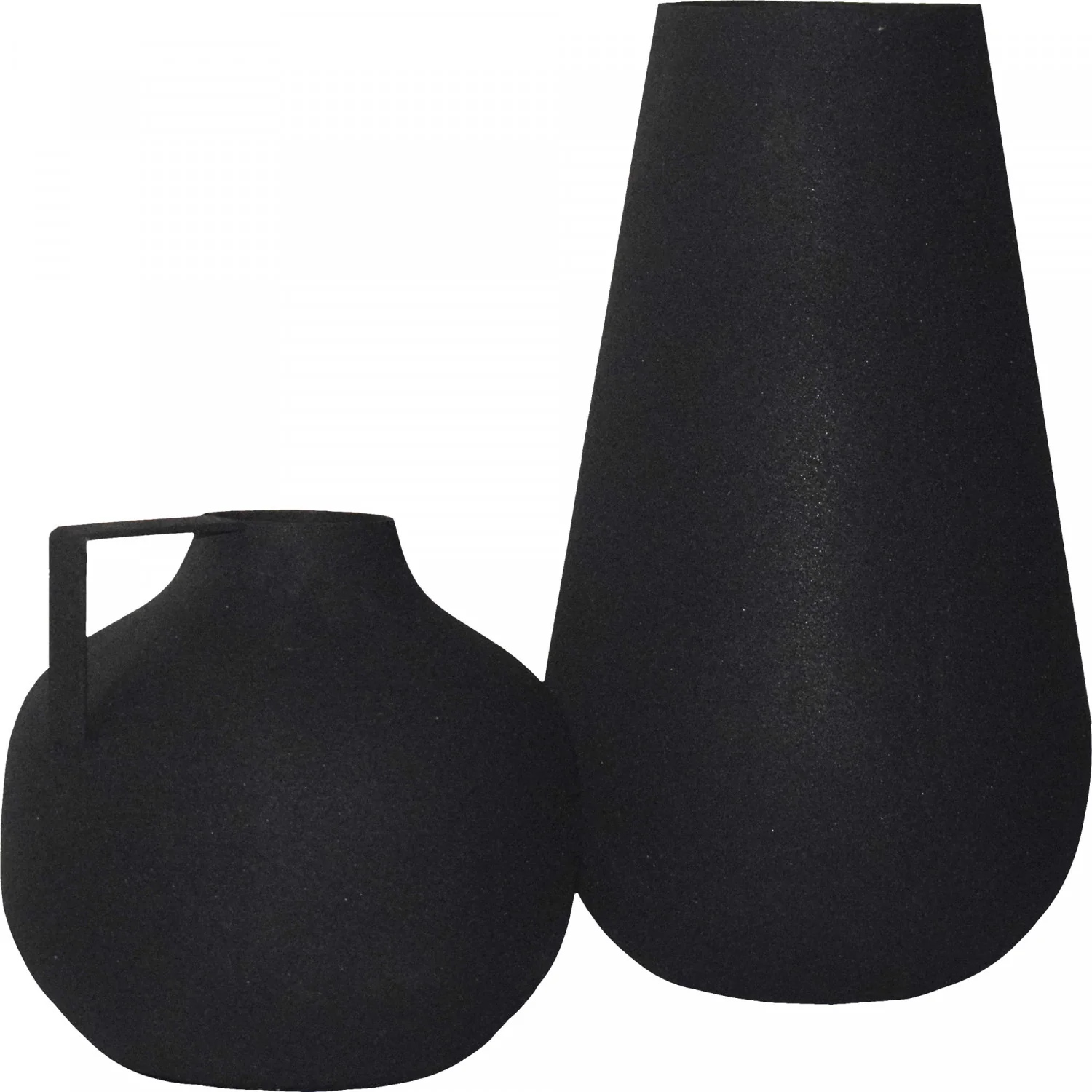 Roose Vase - Matte Black - Set of Two - Image 2