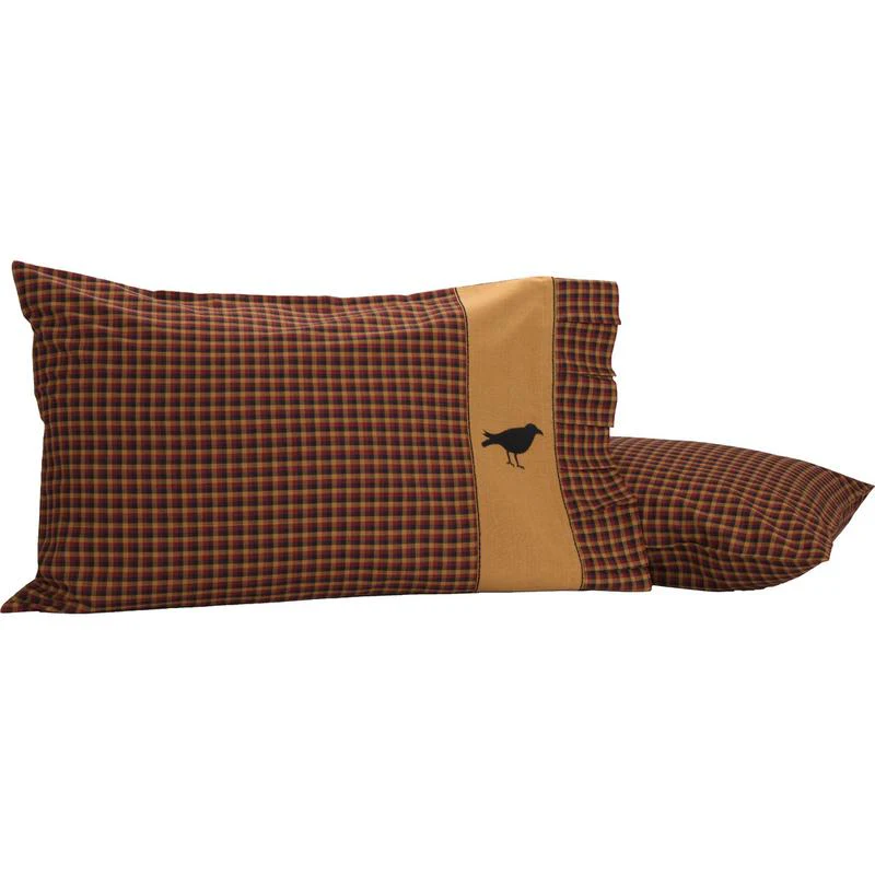 Roosevelt Standard Pillow Case - Burgundy/Mustard - Set of 2 - Image 3