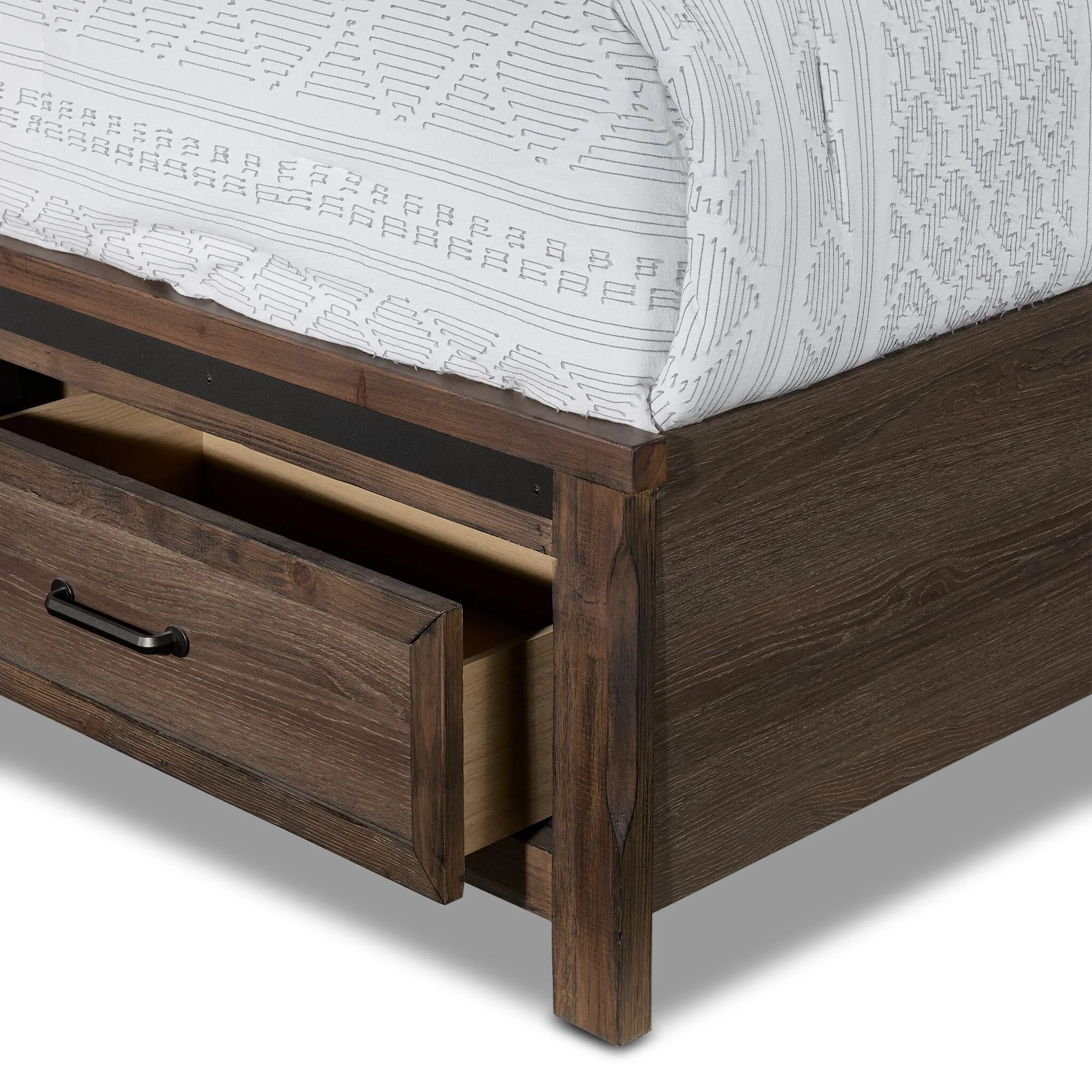 Rossco 3-Piece Queen Storage Bed - Rustic Oak - Image 4