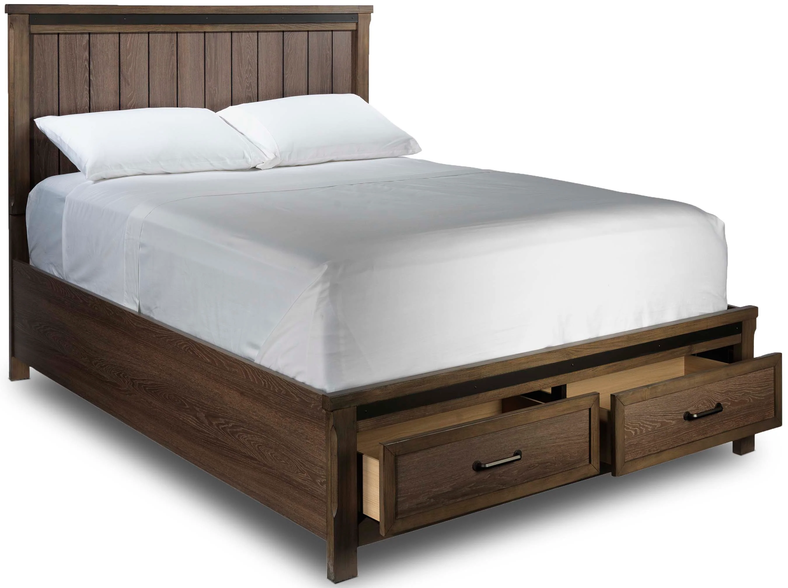 Rossco 5-Piece King Storage Bedroom Package - Rustic Oak - Image 2