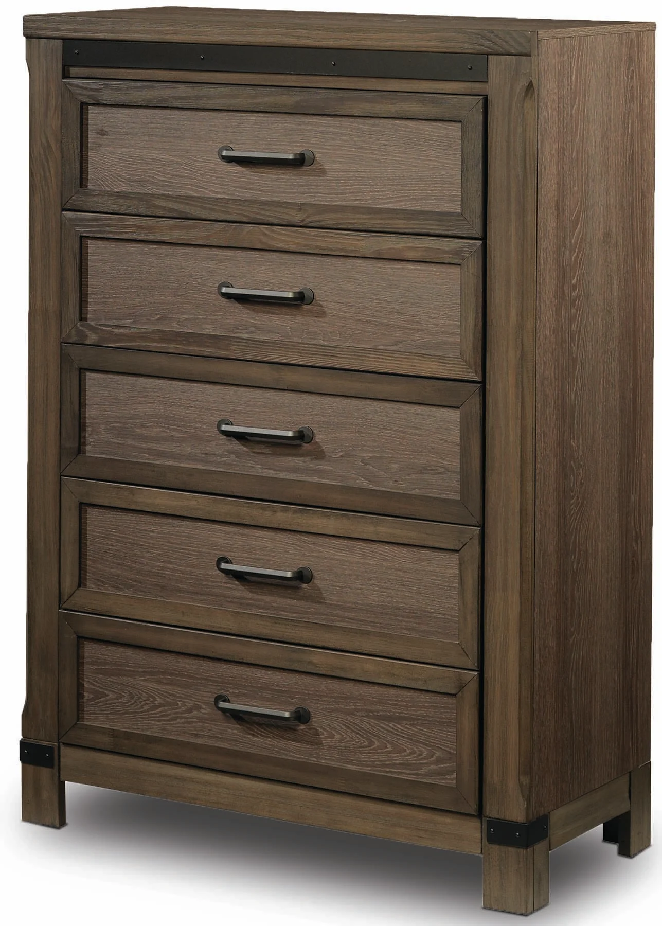Rossco 5-Piece Queen Storage Bedroom Package - Rustic Oak - Image 4