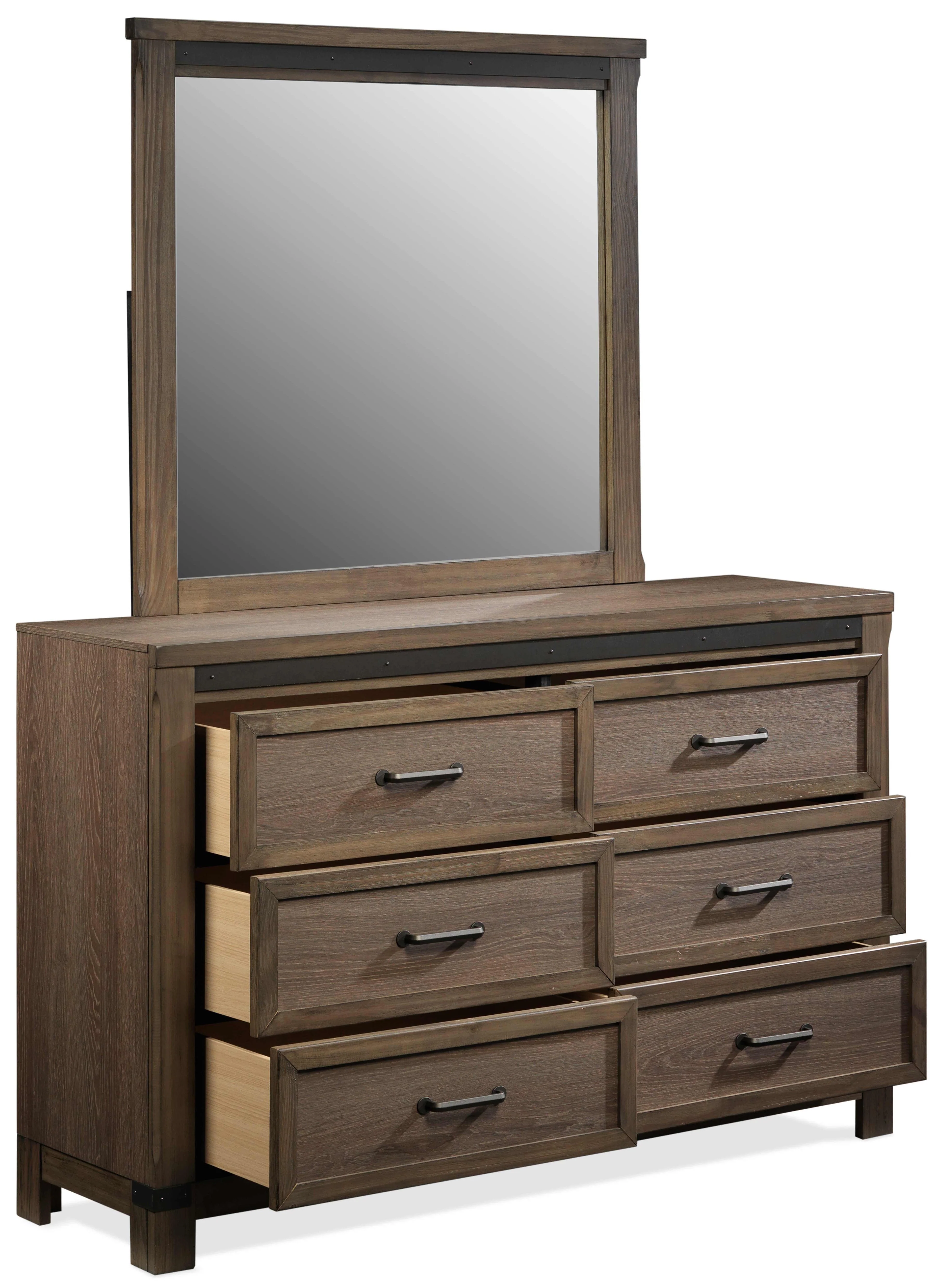 Rossco Mirror - Rustic Oak - Image 2