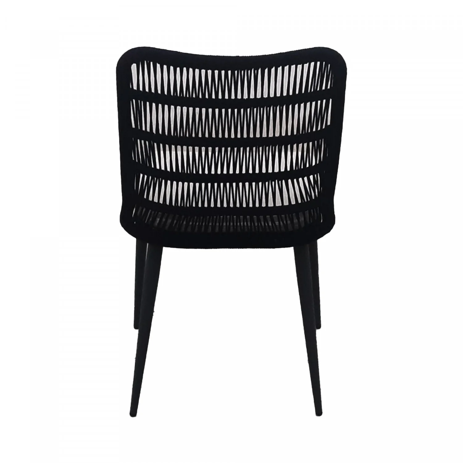 Rousseau Outdoor Dining Chair - Black/Ivory - Image 5